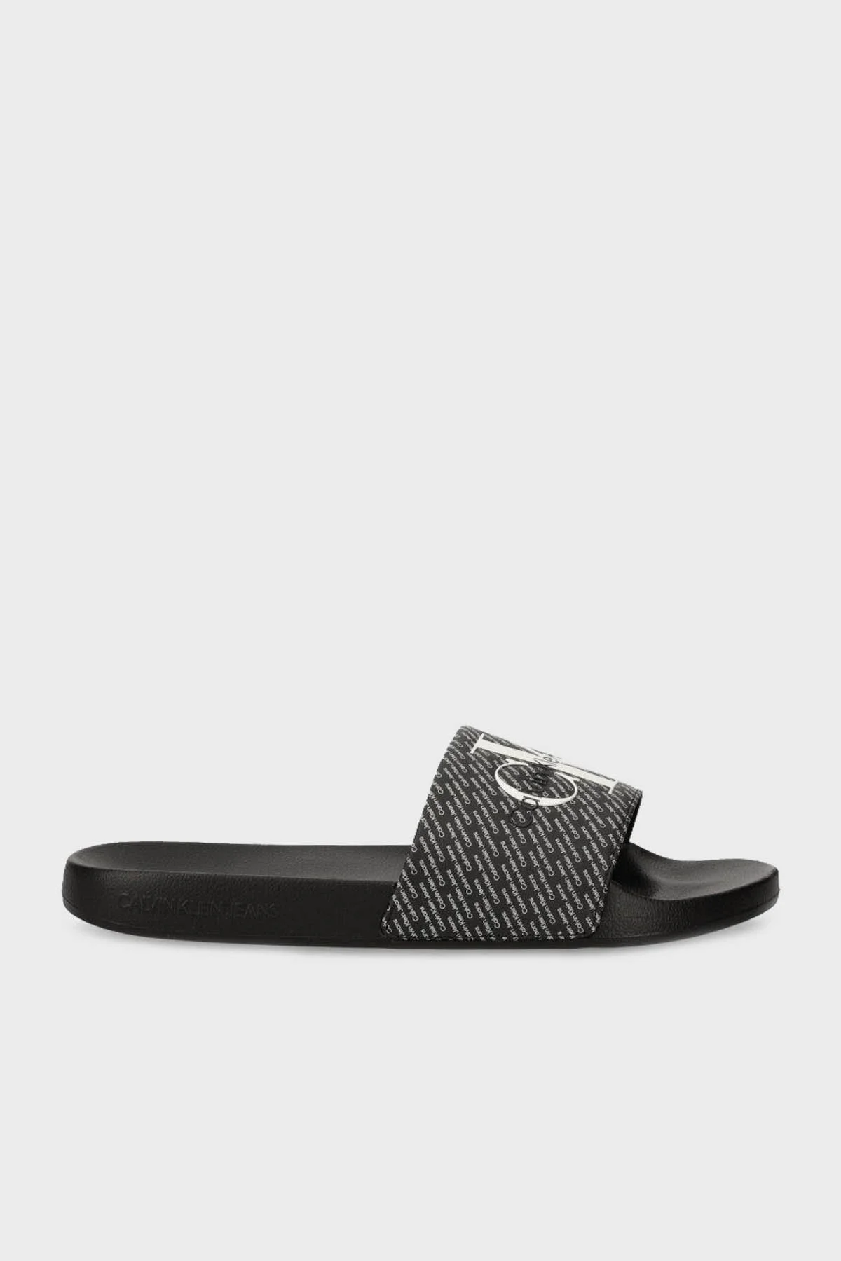 Calvin Klein Logolu Düz YM0YM009550GM Erkek Terlik YM0YM00955 0GM SİYAH-BEYAZ - 1
