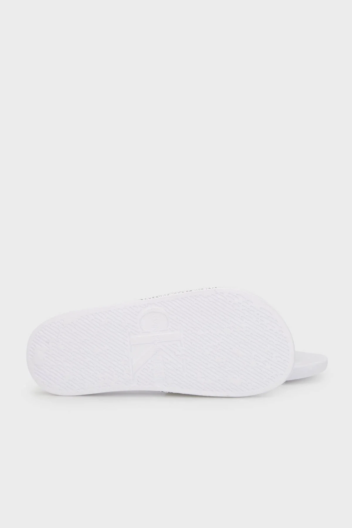 Calvin Klein Logolu Düz YW0YW0140701W Bayan Terlik YW0YW01407 01W BEYAZ-SİYAH - 4