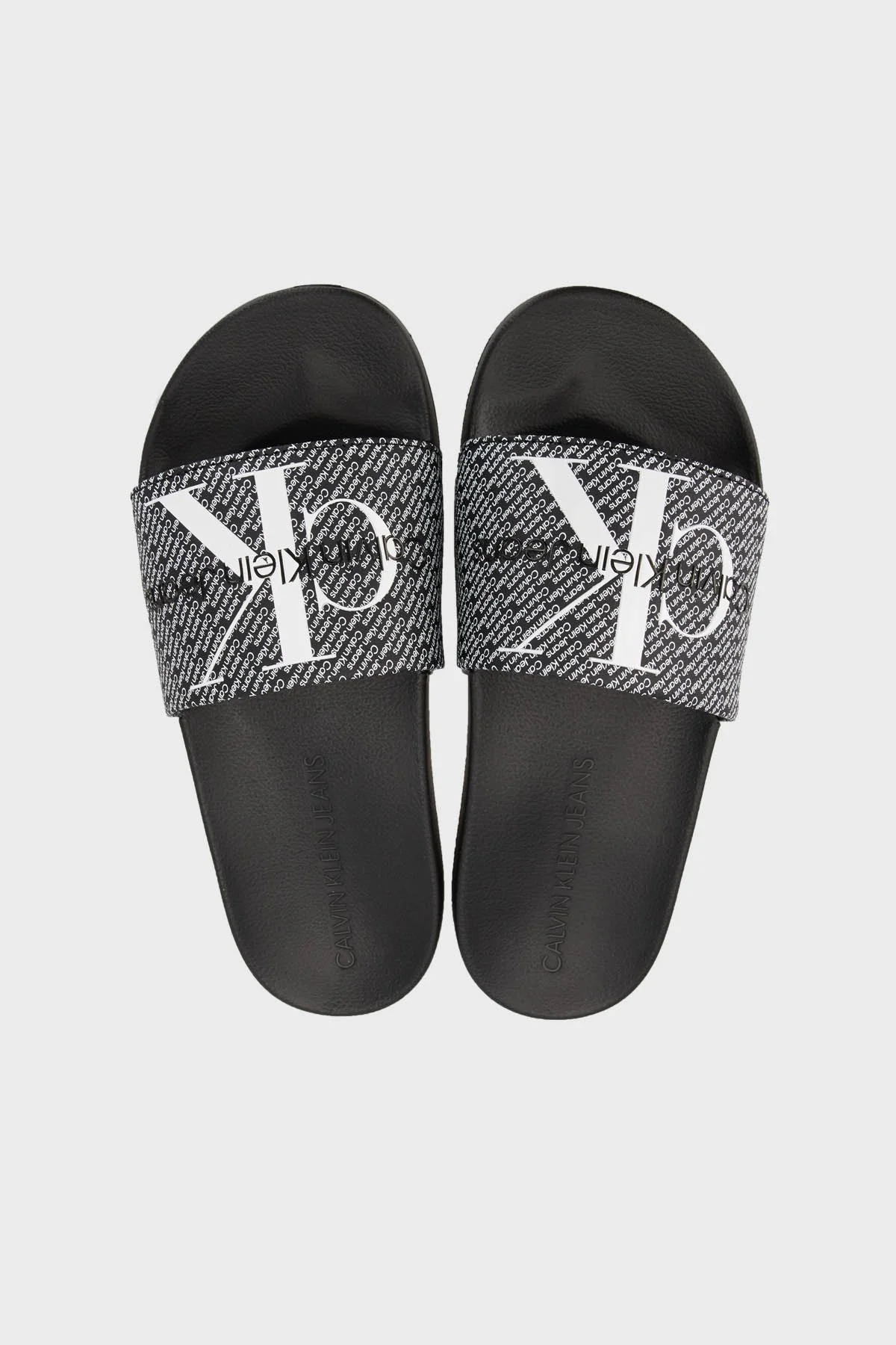 Calvin Klein Logolu Düz YW0YW014070GM Bayan Terlik YW0YW01407 0GM SİYAH-BEYAZ - 5