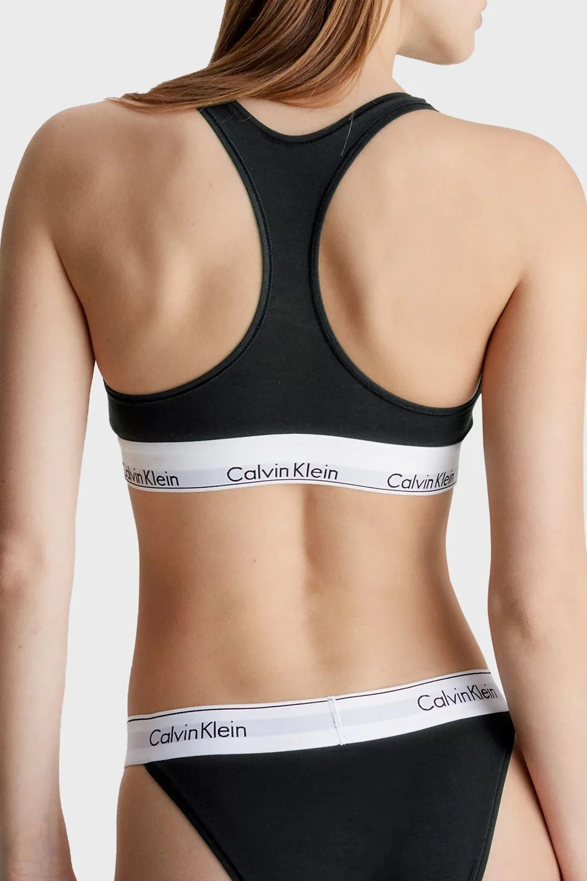 Calvin Klein Logolu Elastik Bantlı Pamuklu Spor 0000F3785E001 Bayan Sütyen 0000F3785E 001 SİYAH - 2