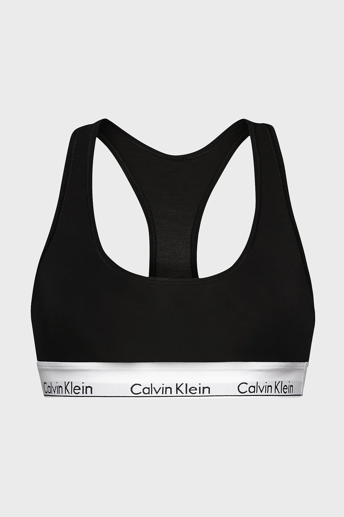 Calvin Klein Logolu Elastik Bantlı Pamuklu Spor 0000F3785E001 Bayan Sütyen 0000F3785E 001 SİYAH - 5