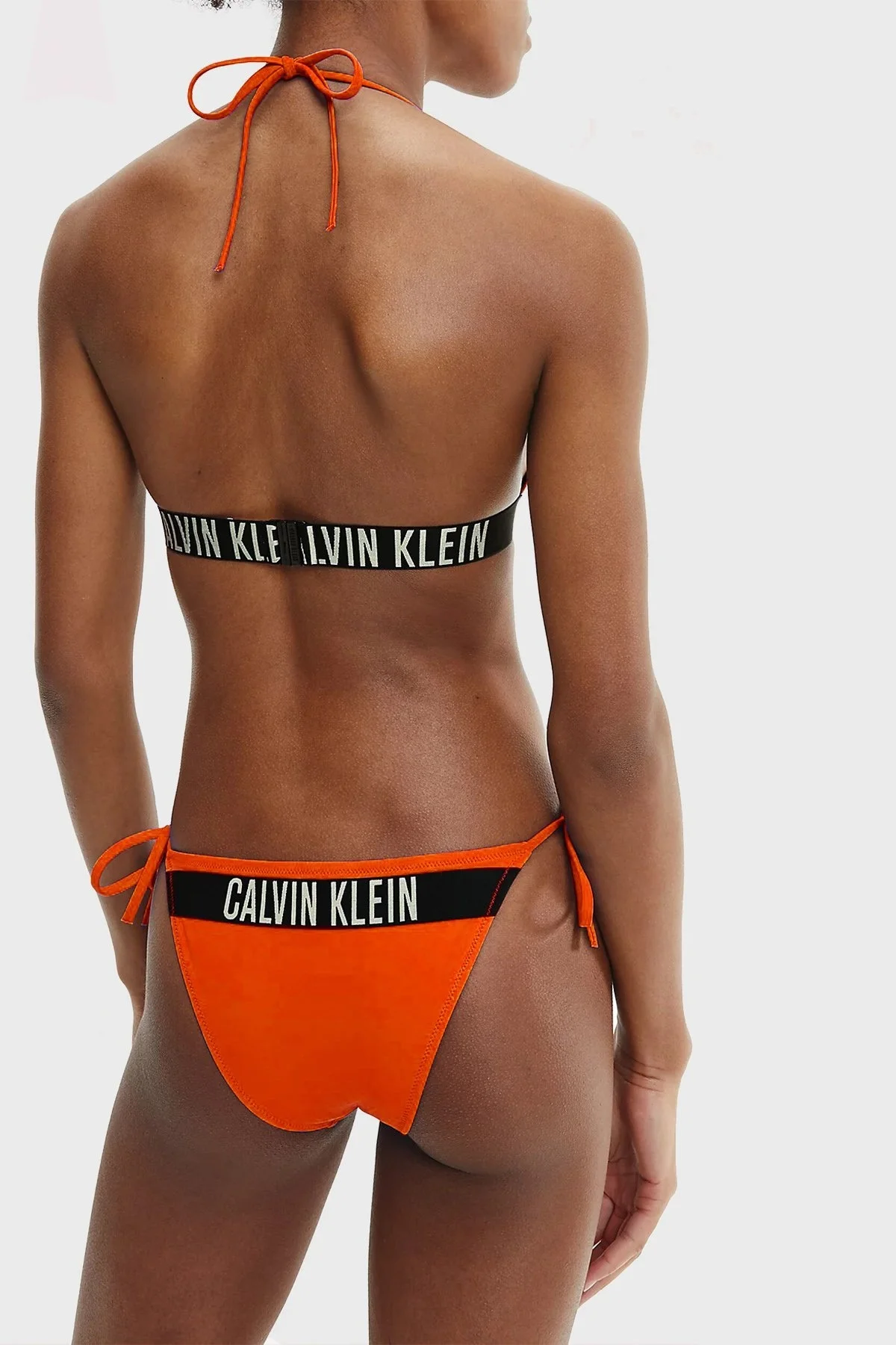 Calvin Klein Logolu Elastik Bel Bantlı Bayan Bikini Altı KW0KW01724 SEA ORANGE - 3