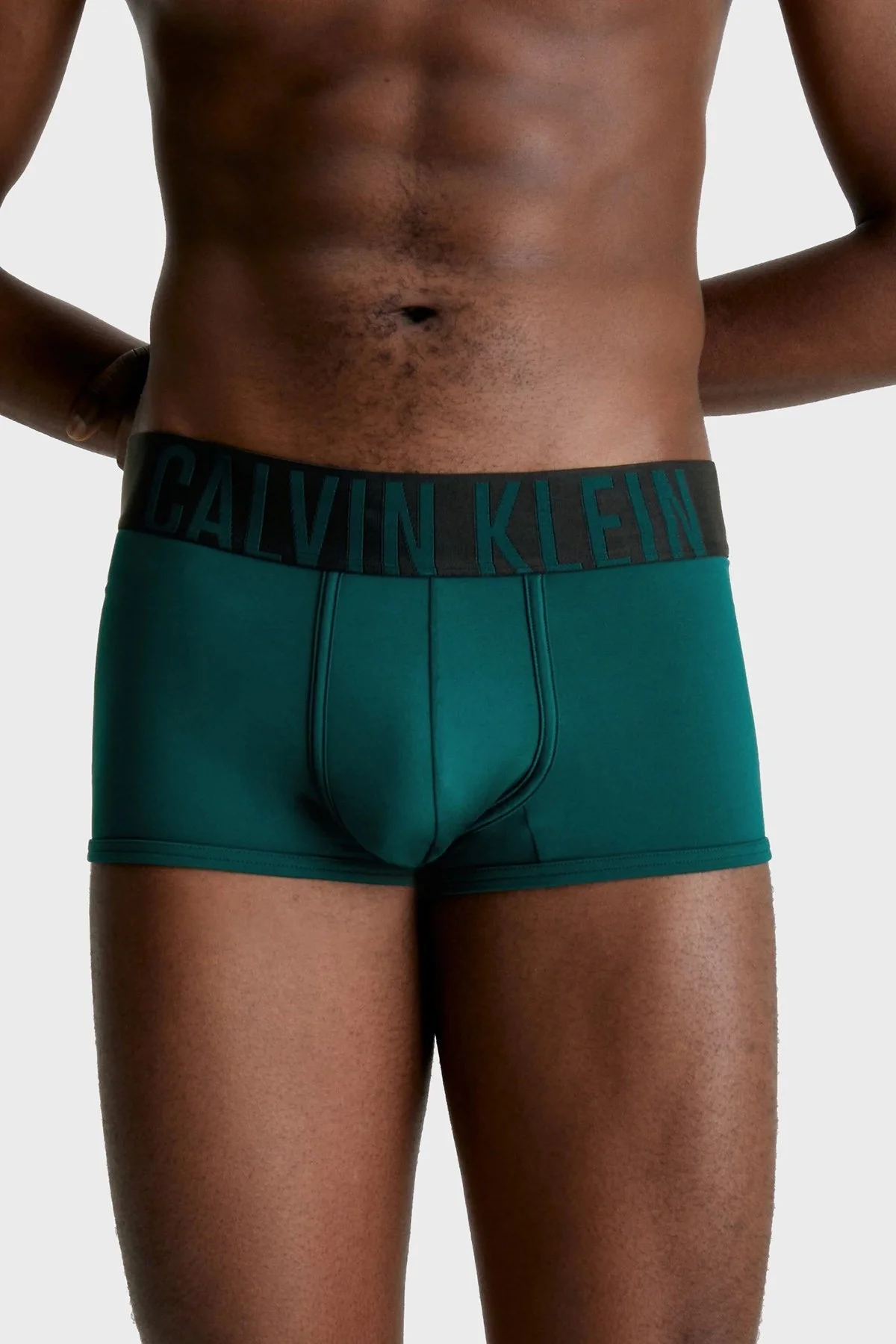 Calvin Klein Logolu Elastik Bel Bantlı Düşük Bel 2 Pack 000NB2599AC2F Erkek Boxer 000NB2599A C2F HAKİ-SARI - 2