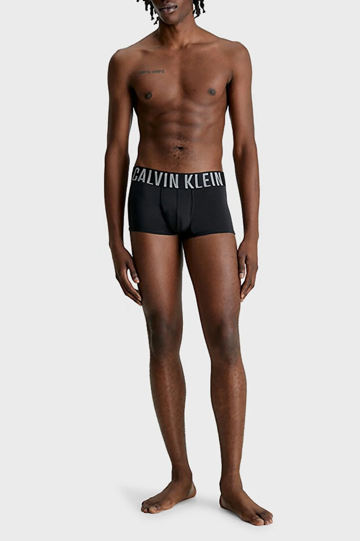 Calvin Klein Logolu Elastik Bel Bantlı Düşük Bel 2 Pack 000NB2599AC2H Erkek Boxer 000NB2599A C2H SİYAH - 4