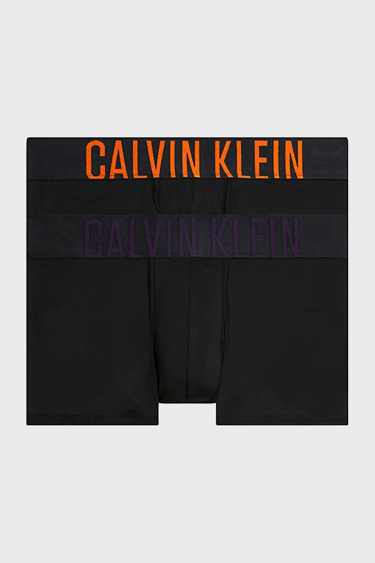Calvin Klein Logolu Elastik Bel Bantlı Düşük Bel 2 Pack Erkek Boxer 000NB2599A GXL SİYAH - 1