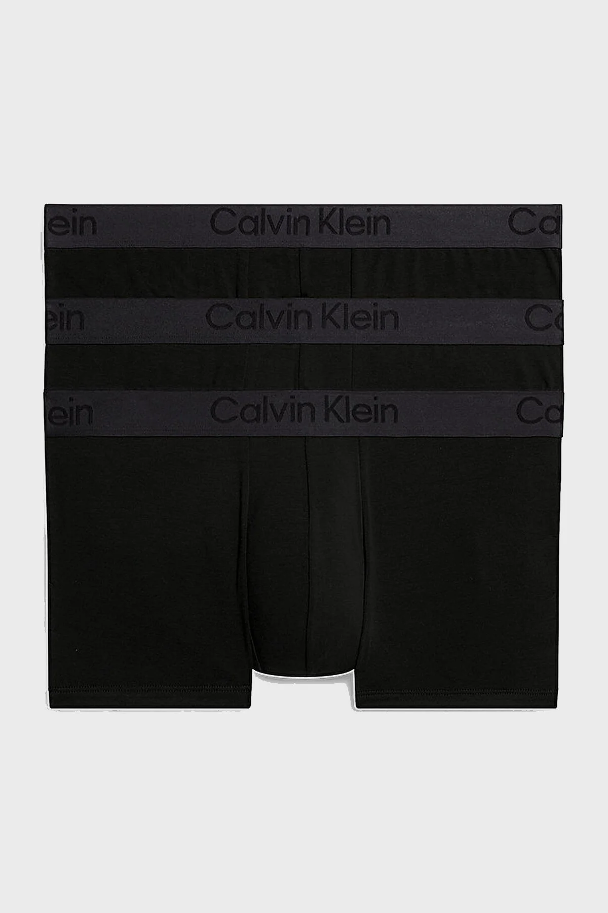 Calvin Klein Logolu Elastik Bel Bantlı Düşük Bel 3 Pack 000NB3651AUB1 Erkek Boxer 000NB3651A UB1 SİYAH - 5