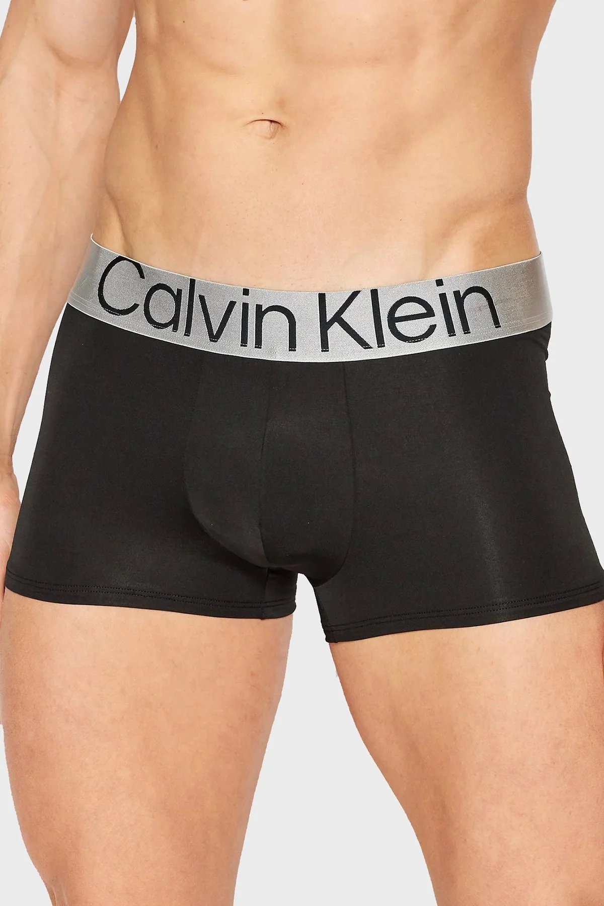 Calvin Klein Logolu Elastik Bel Bantlı Düşük Bel 3 Pack Erkek Boxer 000NB3074A 7V1 SİYAH - 2