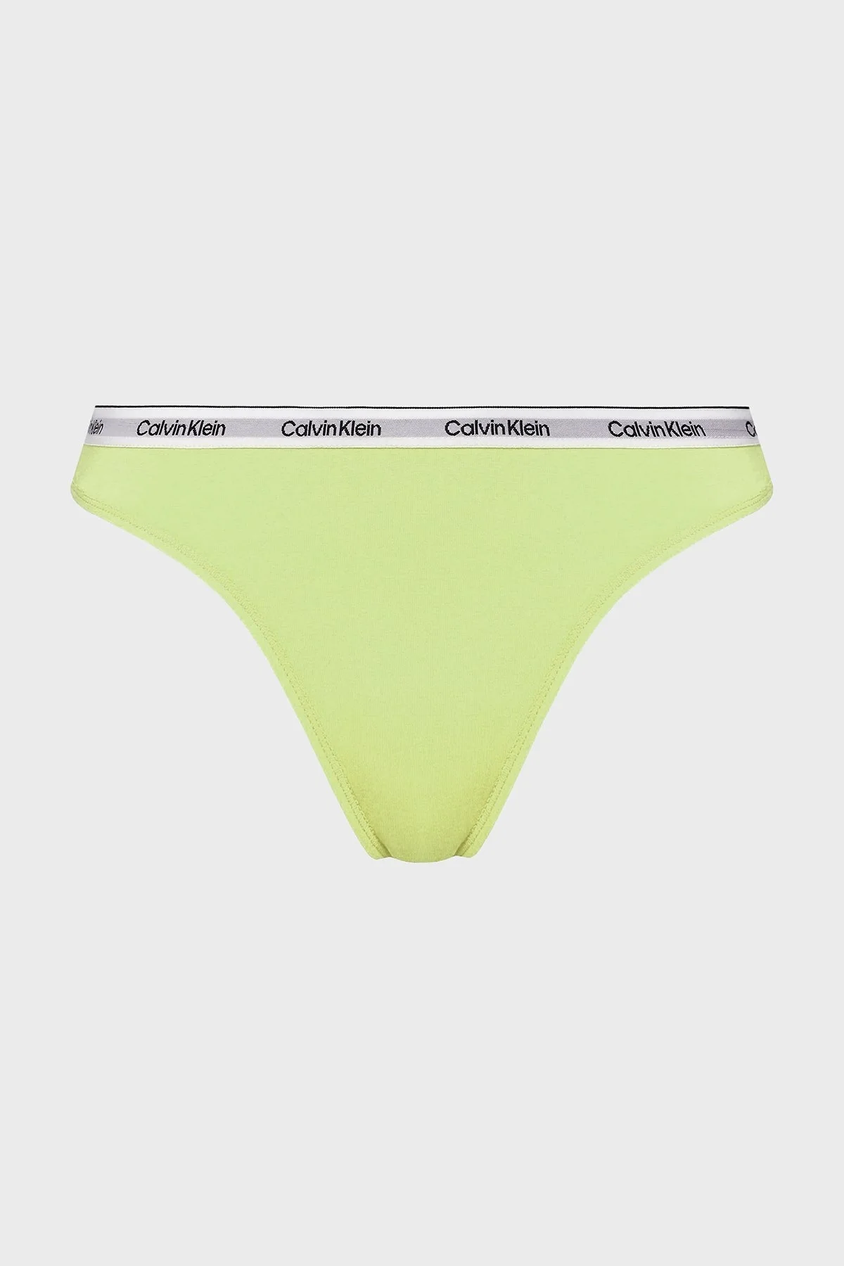 Calvin Klein Logolu Elastik Bel Bantlı Pamuklu 3 Pack 000QD5209EWAB Bayan Külot 000QD5209E WAB Yeşil-Gri-Pembe - 6