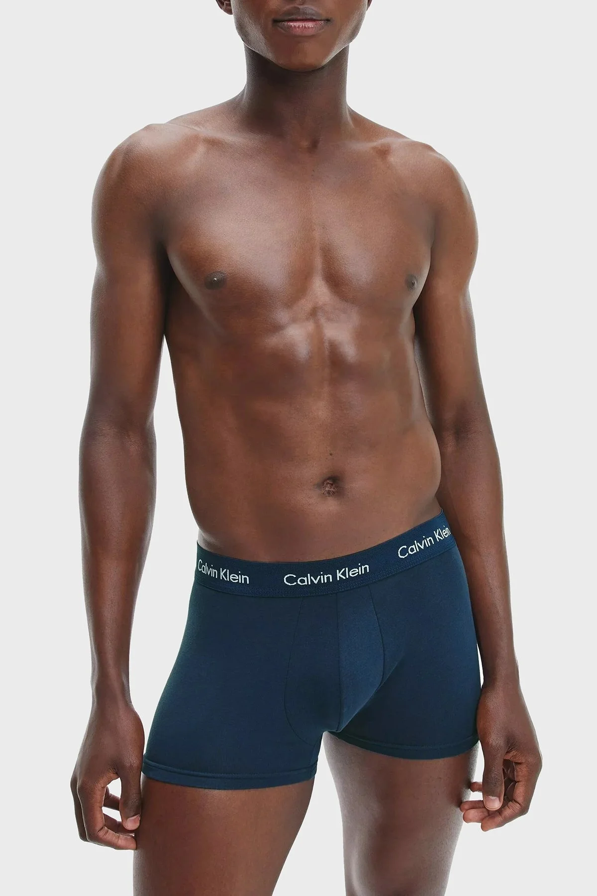 Calvin Klein Logolu Elastik Bel Bantlı Pamuklu 3 Pack Erkek Boxer 0000U2664G 4KU MAVİ - 6