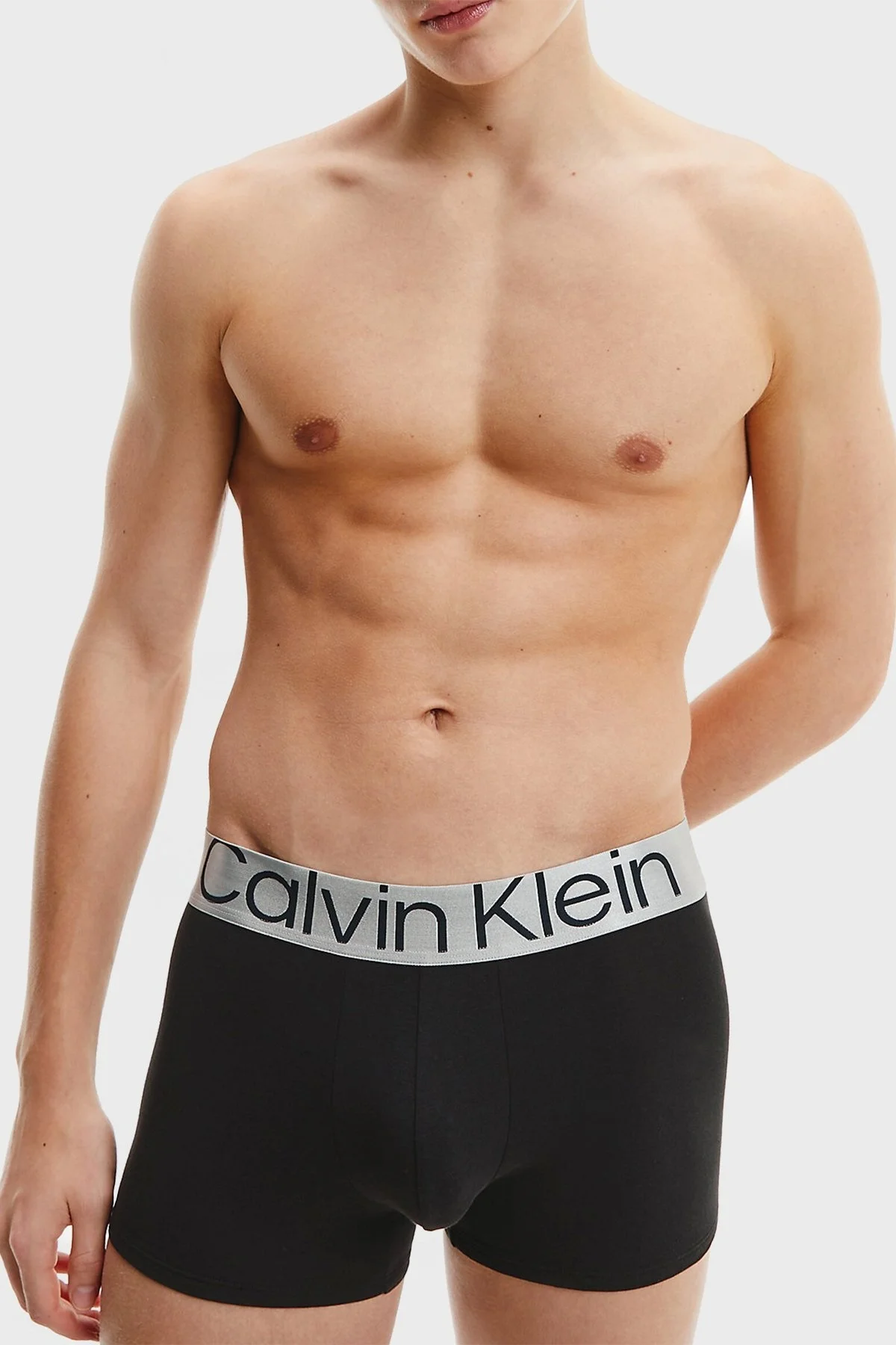Calvin Klein Logolu Elastik Bel Bantlı Pamuklu 3 Pack Erkek Boxer 000NB3130A 7V1 SİYAH - 2