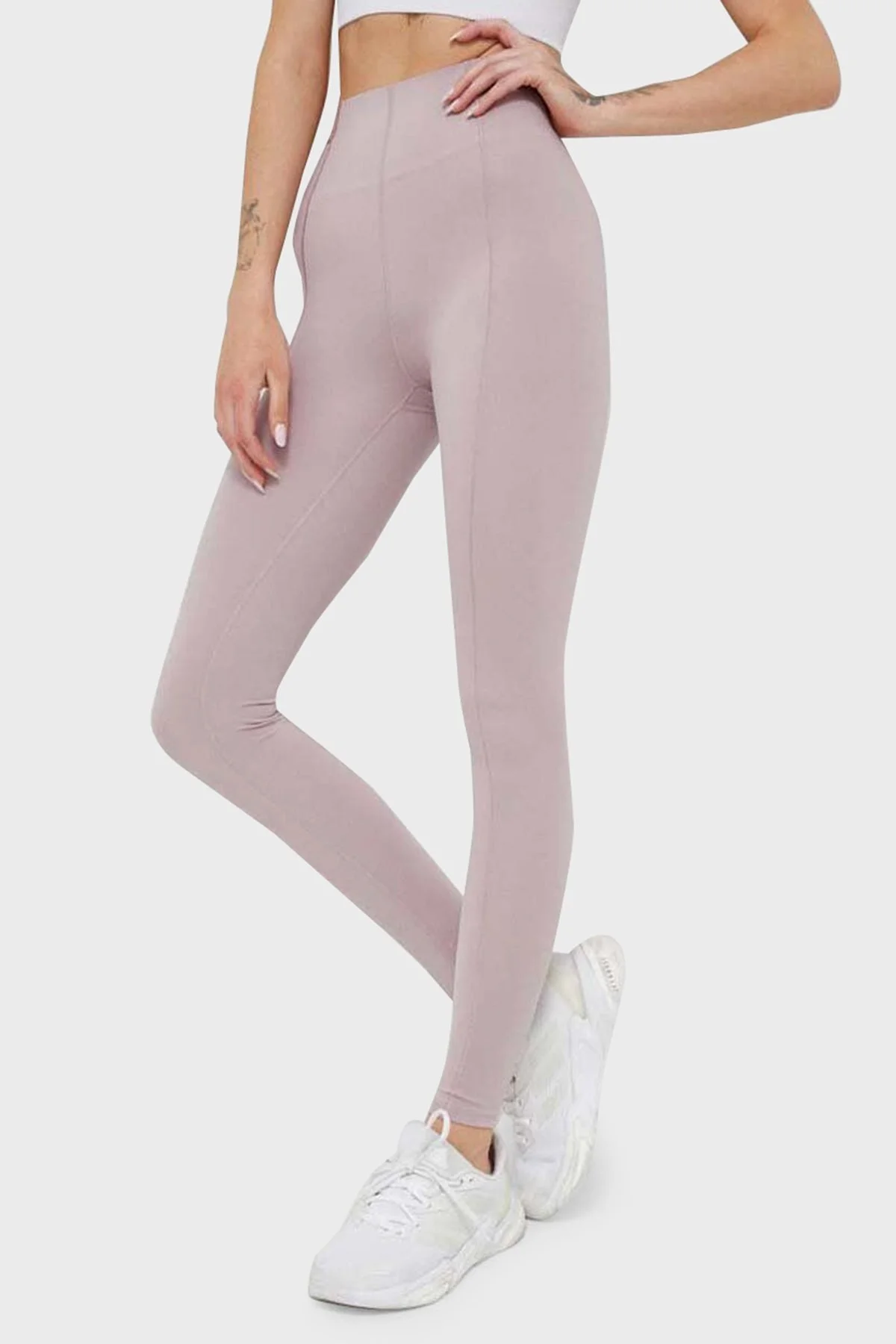 Calvin Klein Logolu Elastik Yüksek Bel Nem Emici Spor 00GWS3L6038HR Bayan Tayt 00GWS3L603 8HR PEMBE - 1