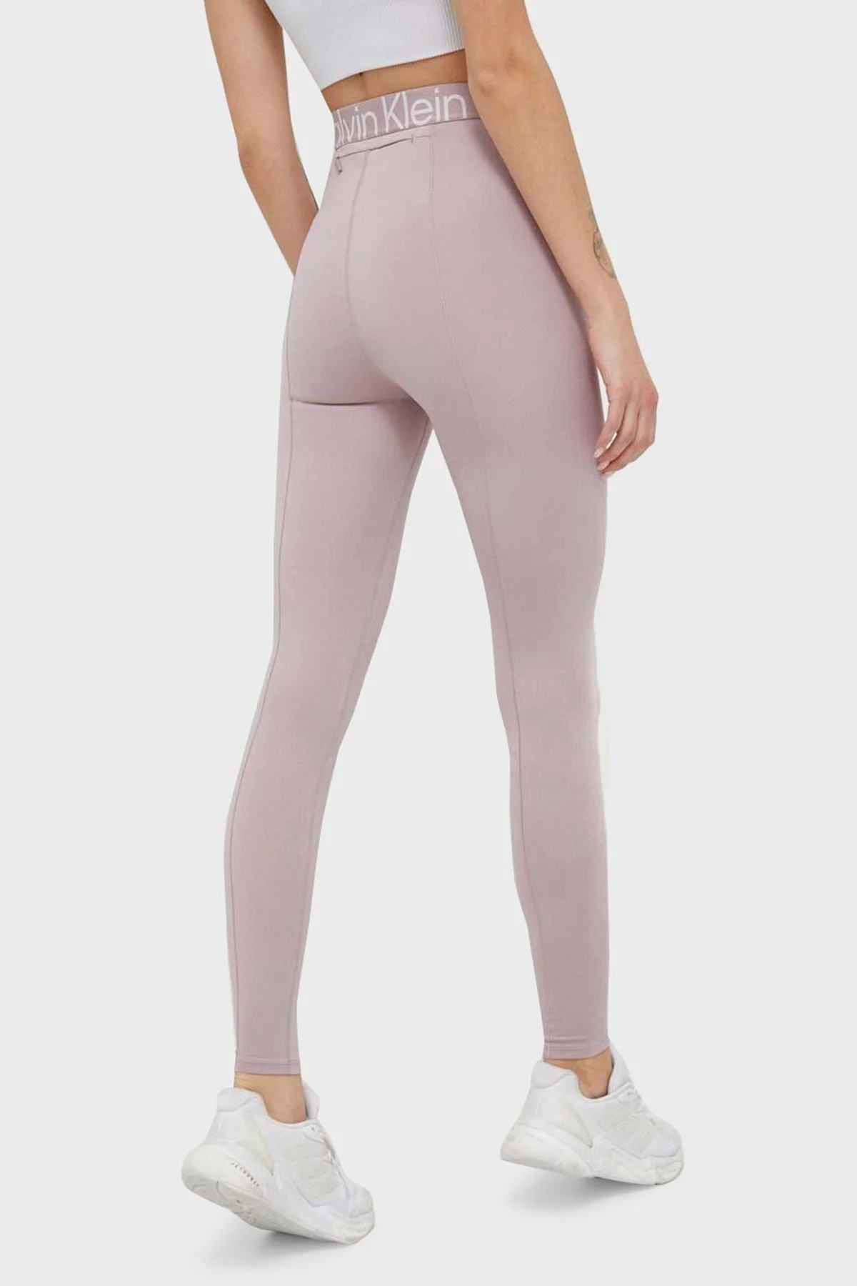 Calvin Klein Logolu Elastik Yüksek Bel Nem Emici Spor 00GWS3L6038HR Bayan Tayt 00GWS3L603 8HR PEMBE - 2
