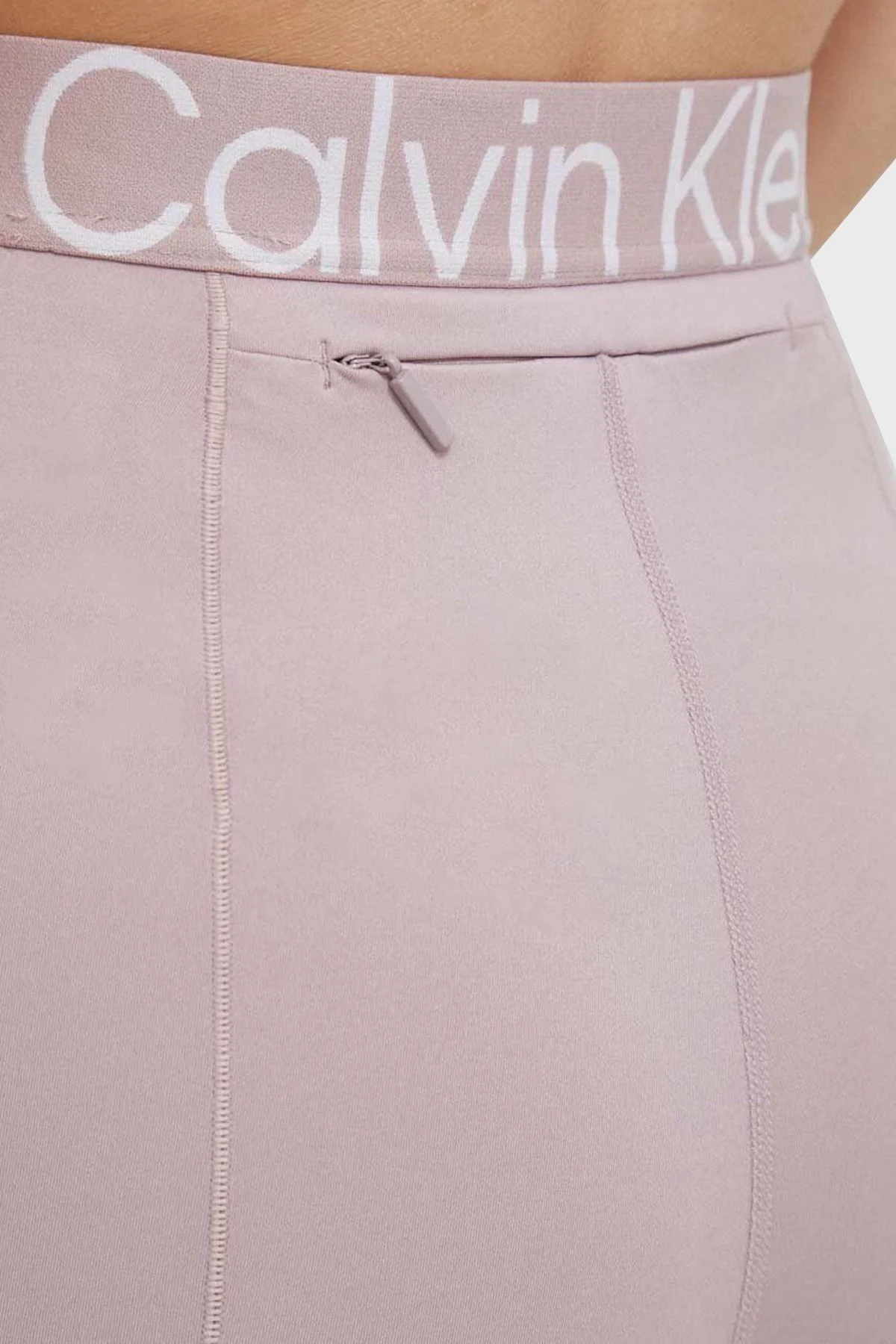 Calvin Klein Logolu Elastik Yüksek Bel Nem Emici Spor 00GWS3L6038HR Bayan Tayt 00GWS3L603 8HR PEMBE - 3