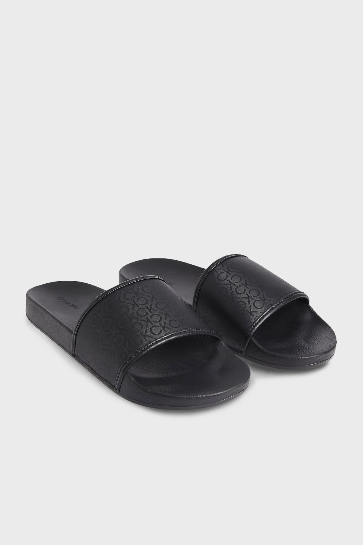 Calvin Klein Logolu Erkek Terlik HM0HM01009 0GL SİYAH - 2