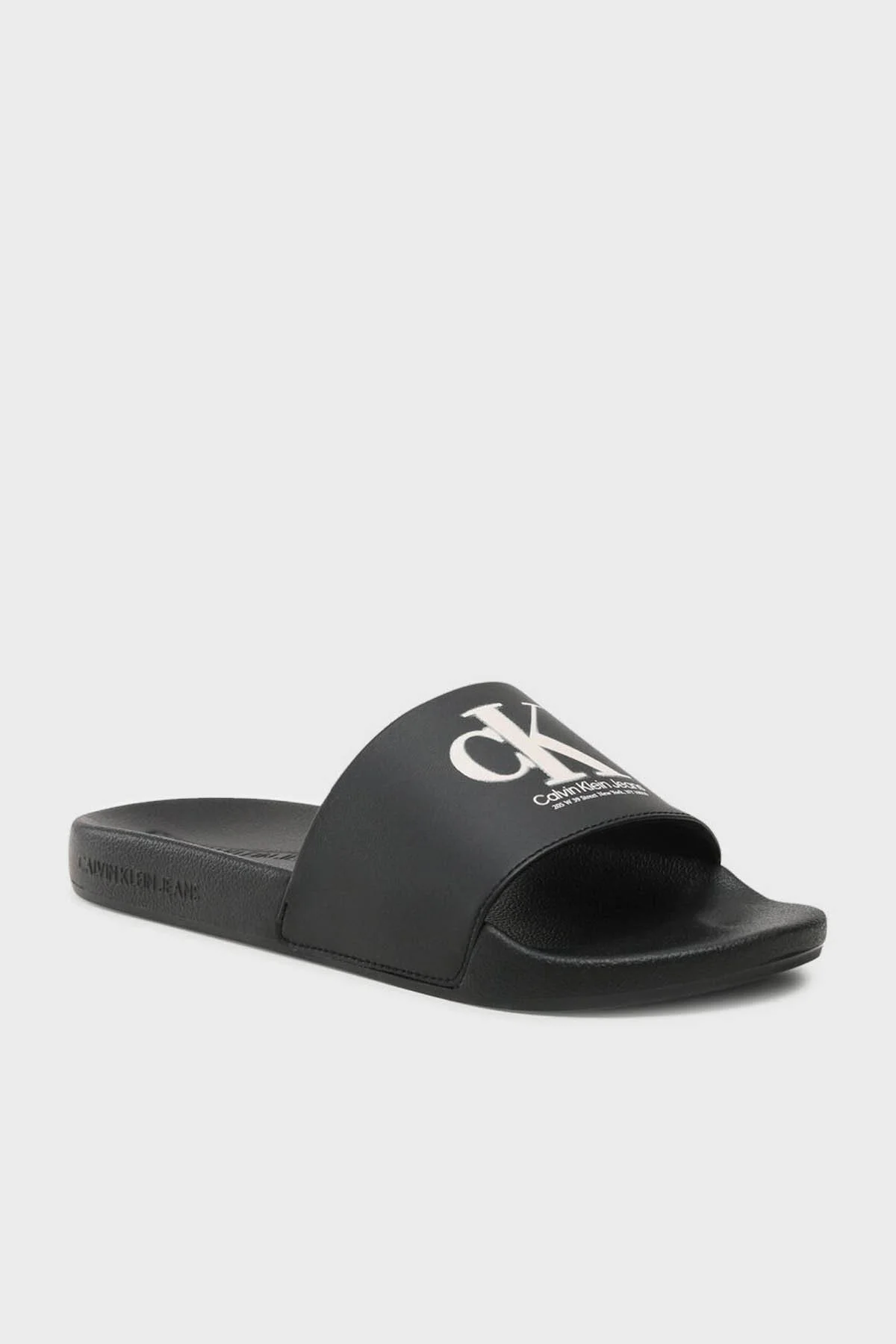 Calvin Klein Logolu Erkek Terlik YM0YM00662 BDS SİYAH - 2