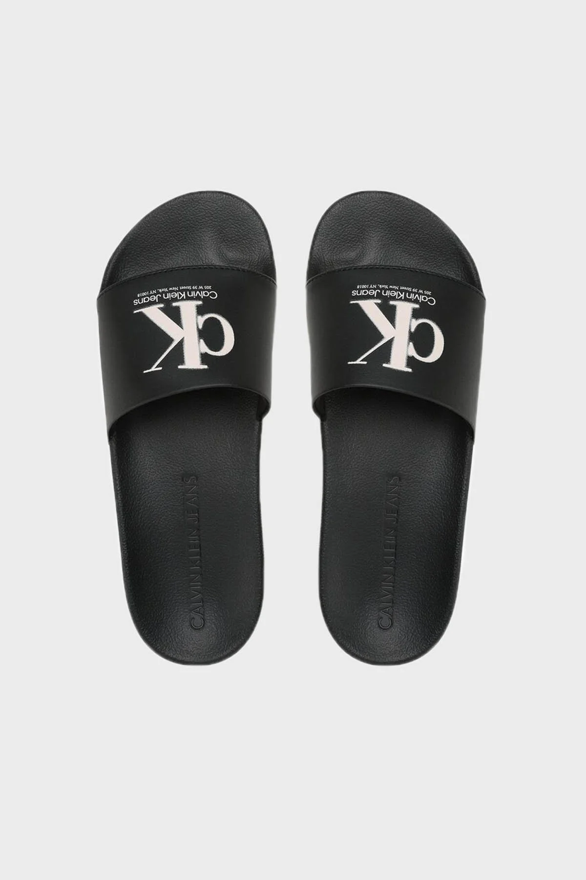 Calvin Klein Logolu Erkek Terlik YM0YM00662 BDS SİYAH - 5