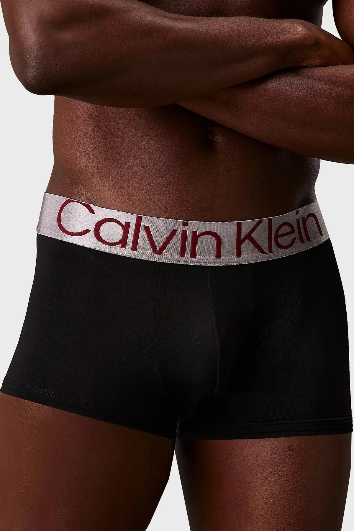 Calvin Klein Logolu Eslastik Bel Bantlı Düşük Bel 3 Pack 000NB3074AQ09 Erkek Boxer 000NB3074A Q09 GRİ-SİYAH - 9