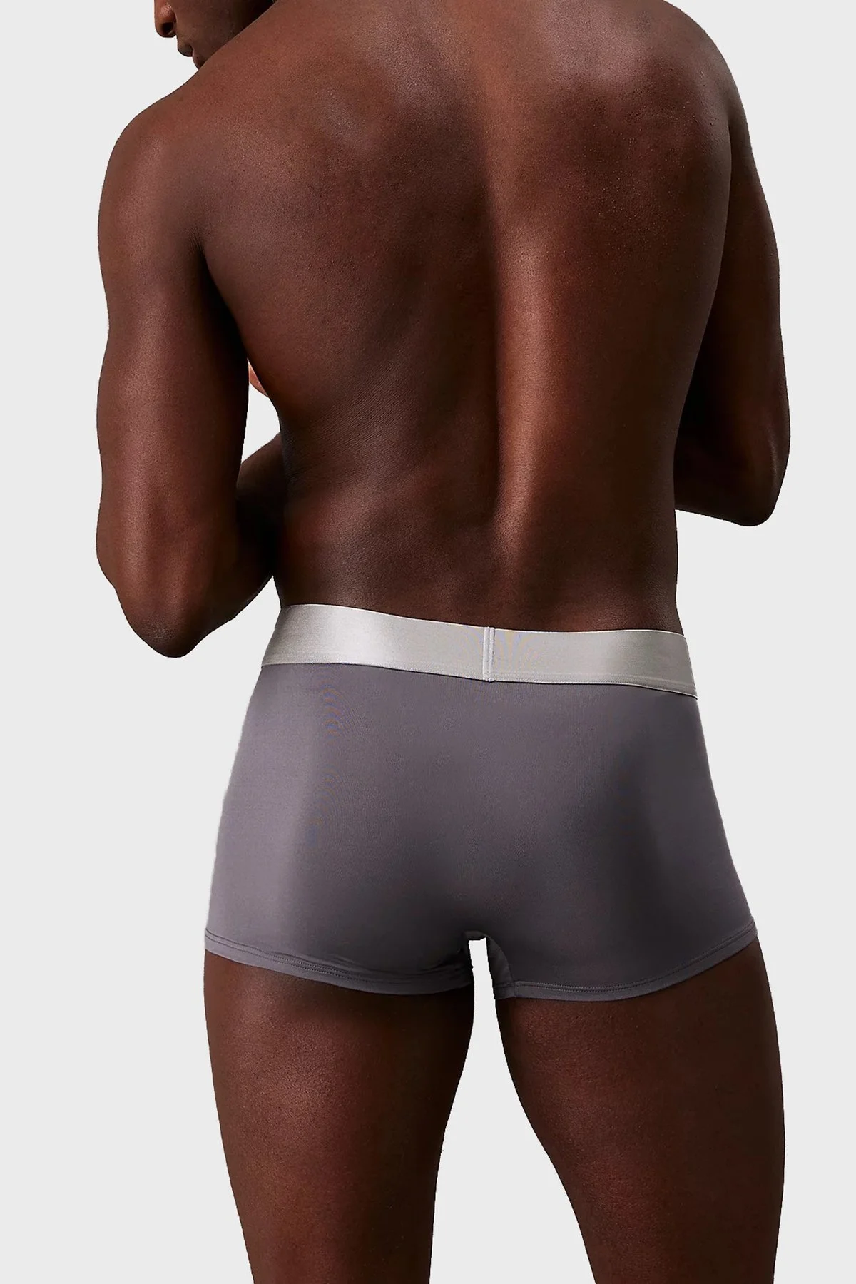 Calvin Klein Logolu Esnek Düşük Bel 3 Pack 000NB3074AMH8 Erkek Boxer 000NB3074A MH8 Mavi-Gri-Siyah - 3