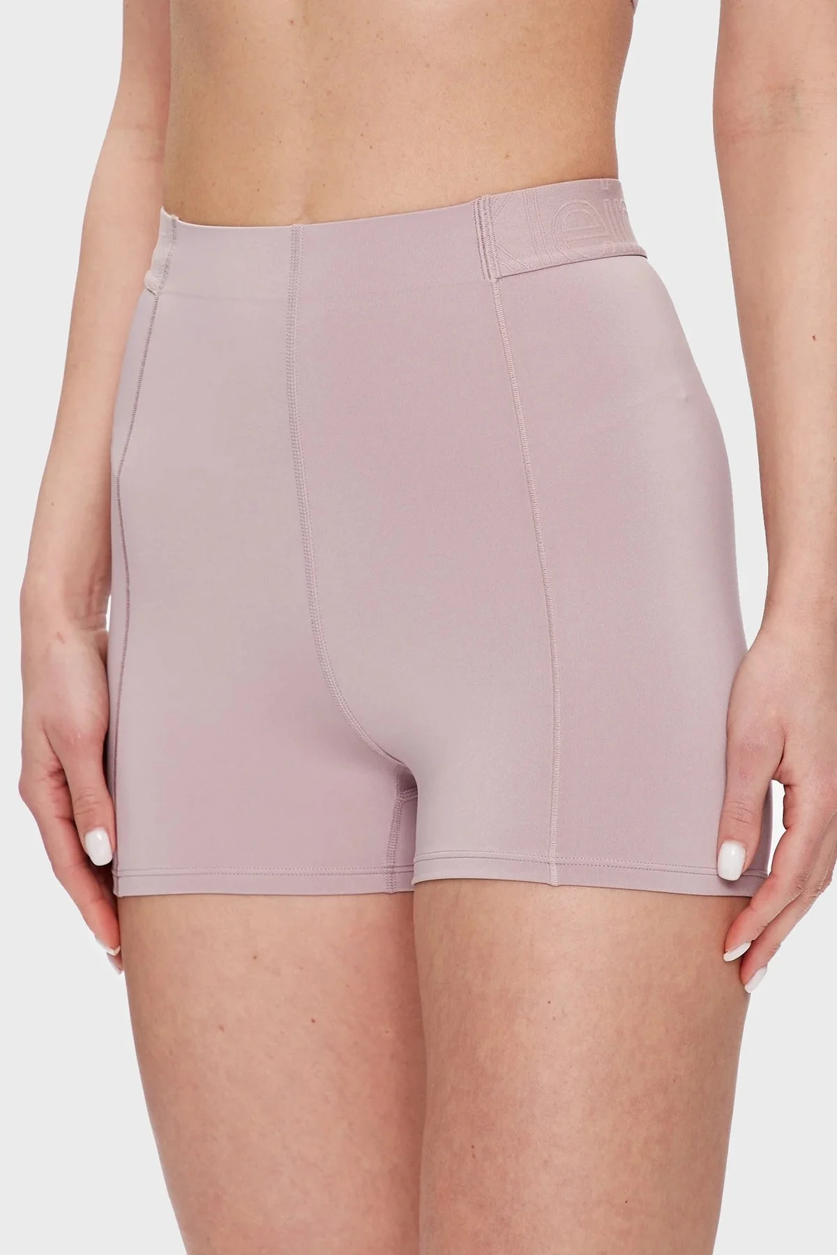 Calvin Klein Logolu Esnek Yüksek Bel Kısa Spor 00GWS3L7038HR Bayan Tayt 00GWS3L703 8HR PEMBE - 2