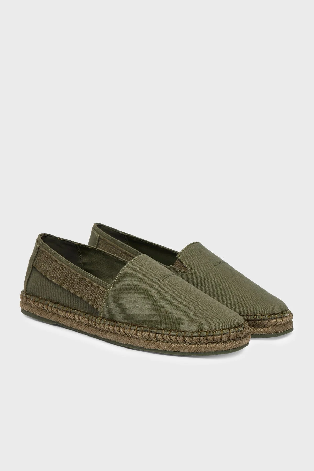 Calvin Klein Logolu Espadril HM0HM02075LDI Erkek Ayakkabı HM0HM02075 LDI HAKİ - 2