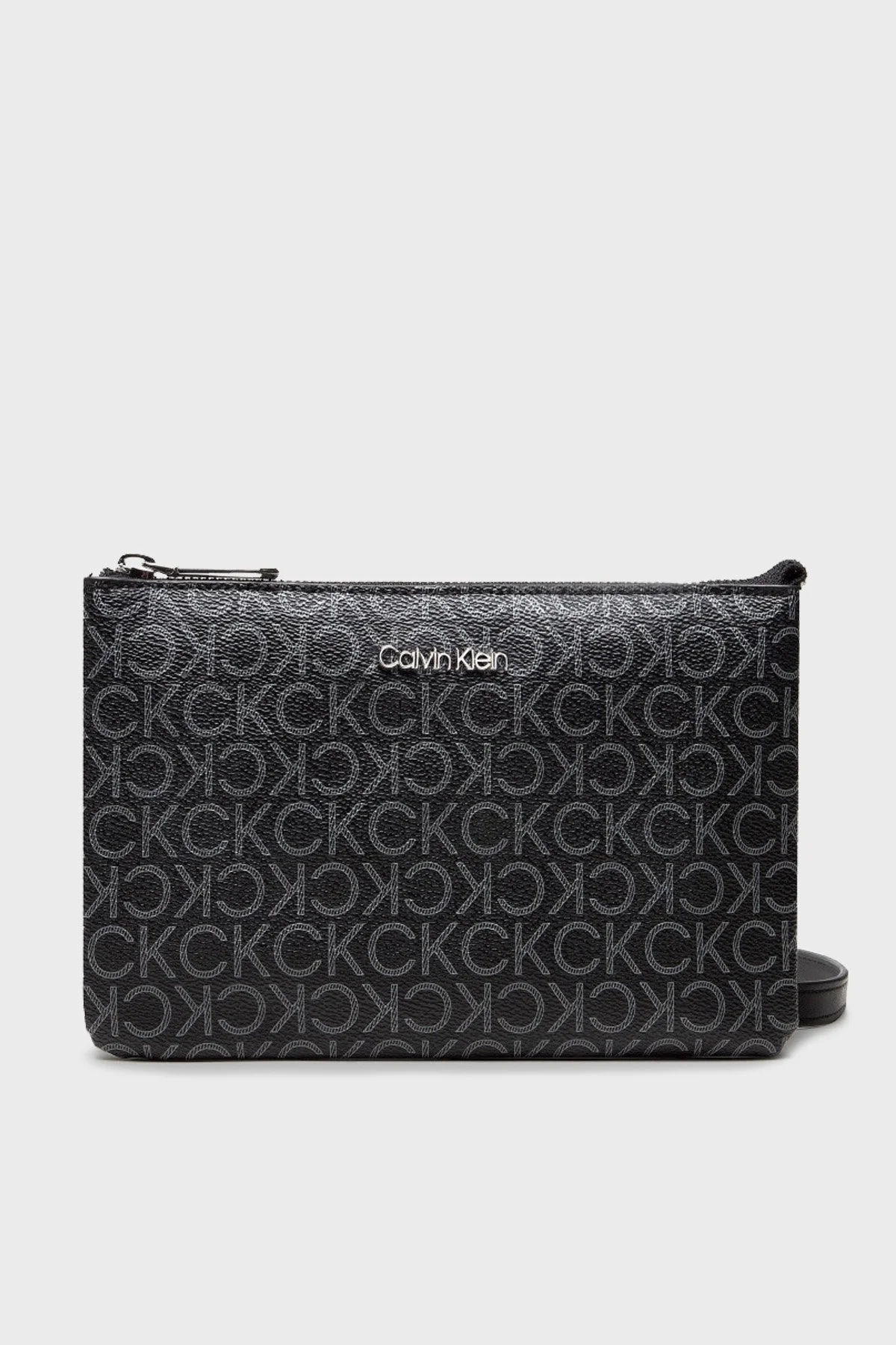 Calvin Klein Logolu Fermuarlı Ayarlanabilir Omuz Askılı Bayan Çanta K60K609417 0GJ SİYAH - 1