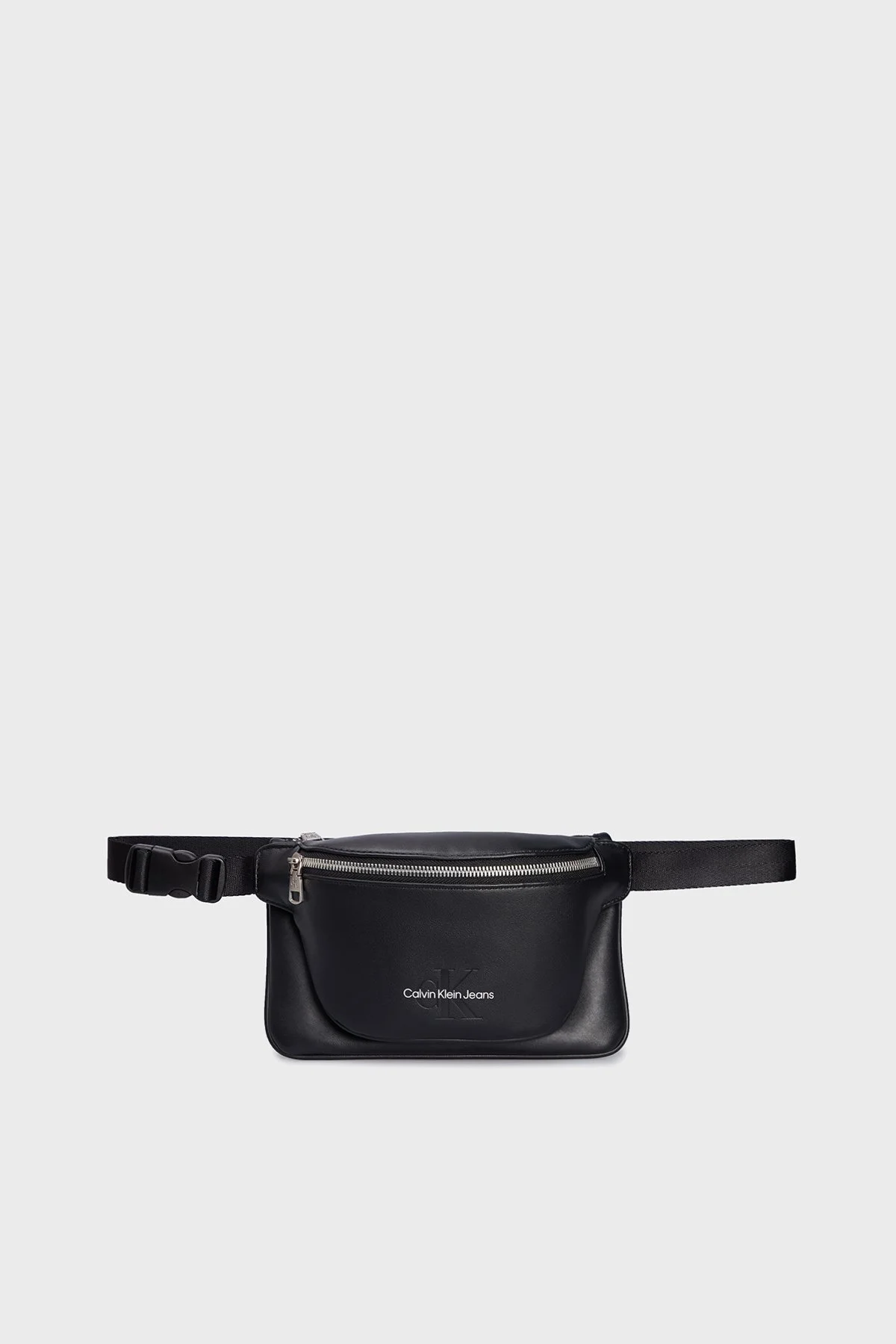 Calvin Klein Logolu Fermuarlı Bayan Bel Çantası K60K610682 BDS SİYAH - 1