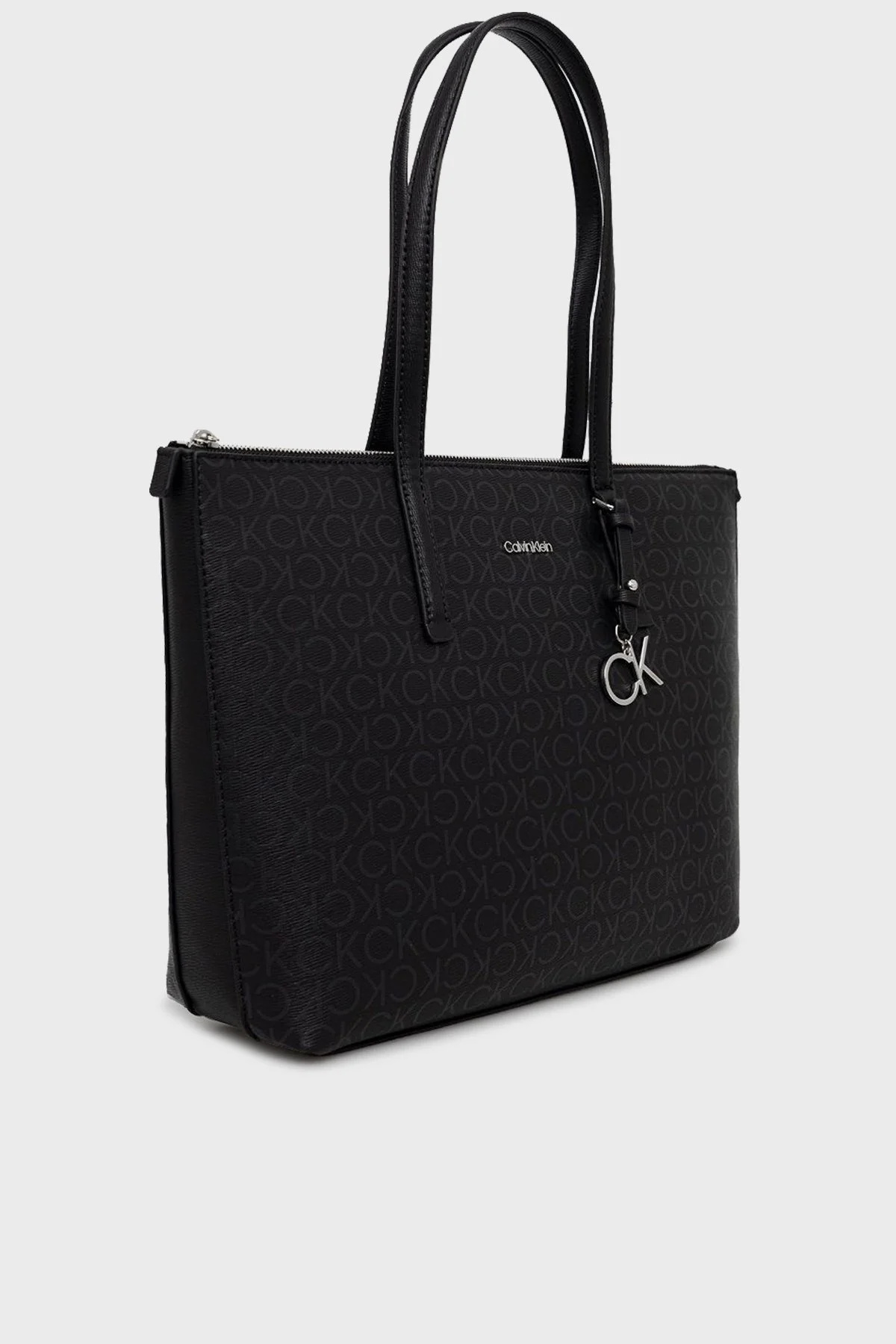 Calvin Klein Logolu Fermuarlı Bayan Çanta K60K609876 0GJ SİYAH - 2