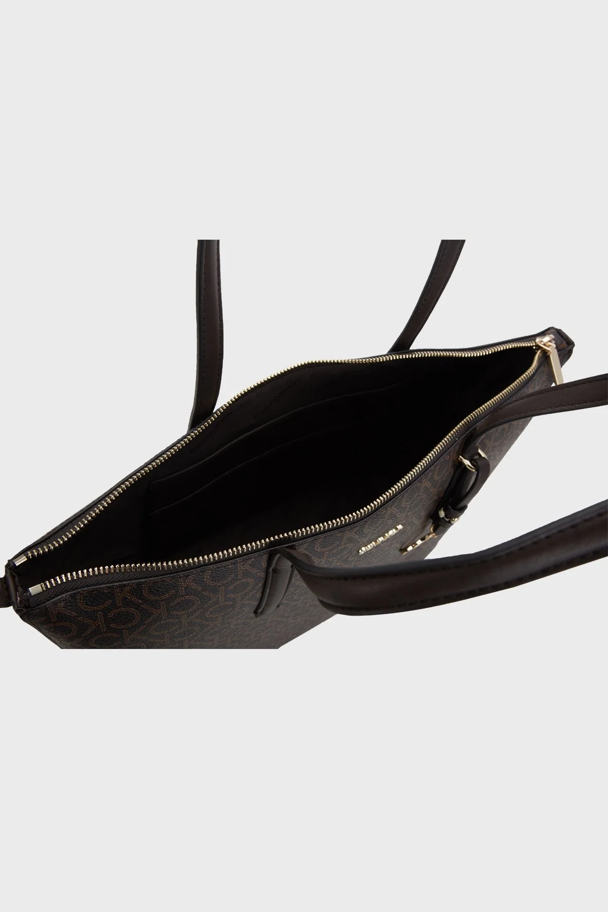 Calvin Klein Logolu Fermuarlı Bayan Çanta K60K609887 0HD KAHVE - 4