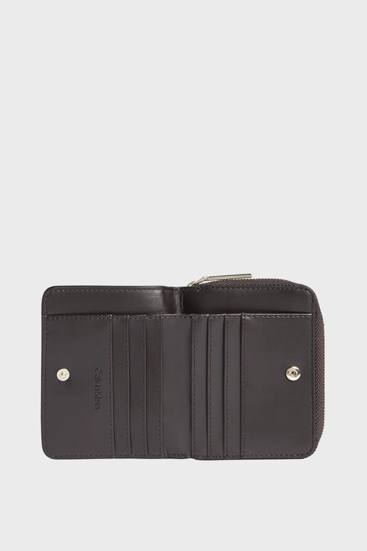 Calvin Klein Logolu Fermuarlı Bayan Cüzdan K60K608910 0HD KAHVE - 2