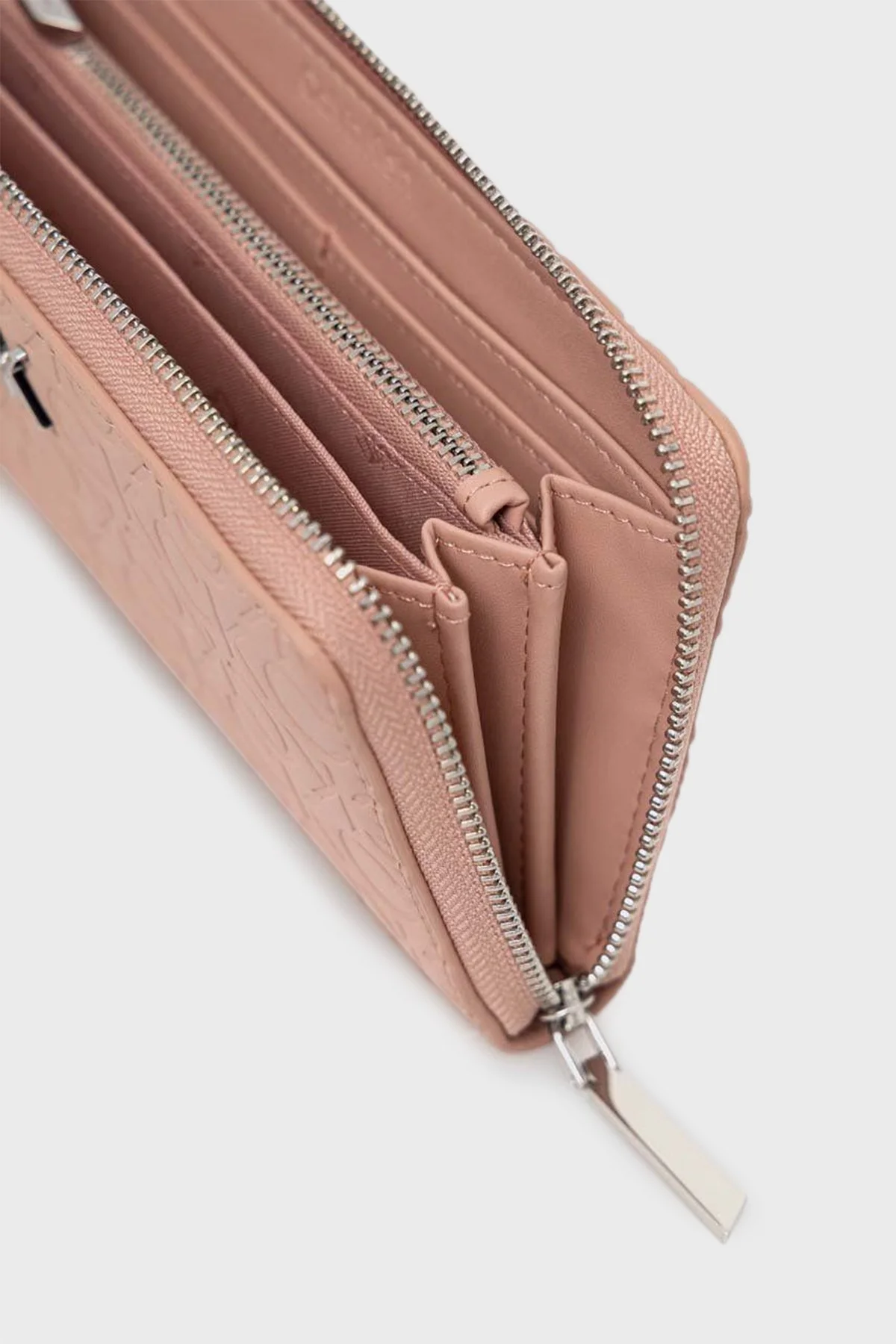 Calvin Klein Logolu Fermuarlı Bayan Cüzdan K60K610233 GBI PUDRA - 4