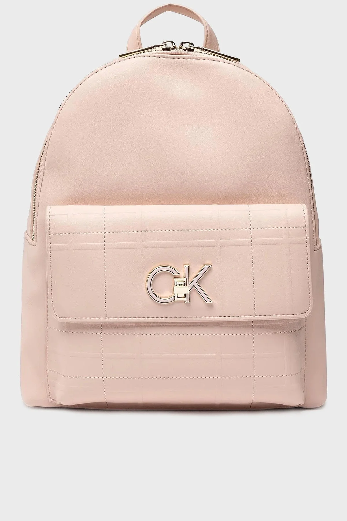 Calvin Klein Logolu Fermuarlı Bayan Sırt Çantası K60K609626 TER PEMBE - 1