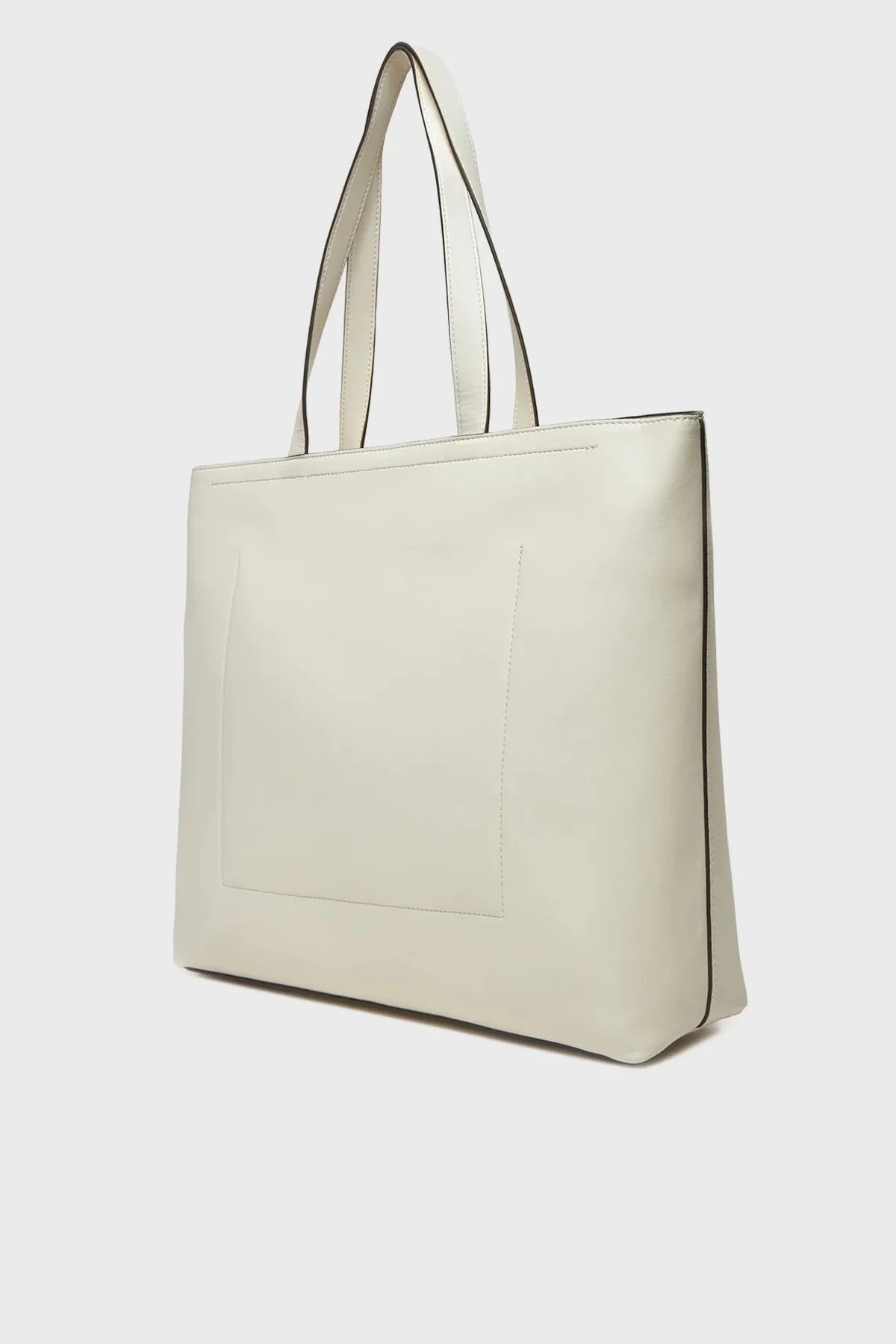 Calvin Klein Logolu Fermuarlı Büyük K60K612222YAS Bayan Çanta K60K612222 YAS BEYAZ - 2