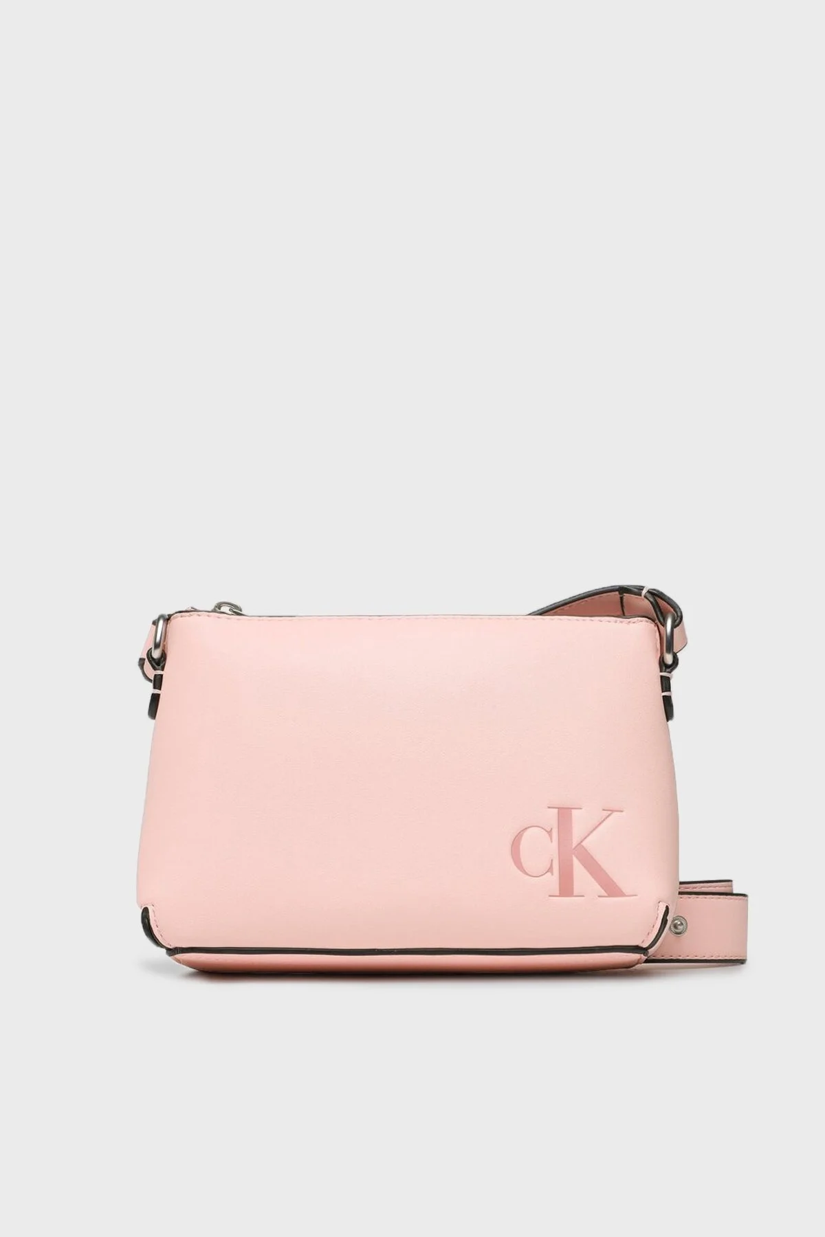 Calvin Klein Logolu Fermuarlı Çapraz Askılı Bayan Çanta K60K610078 TKY PEMBE - 1
