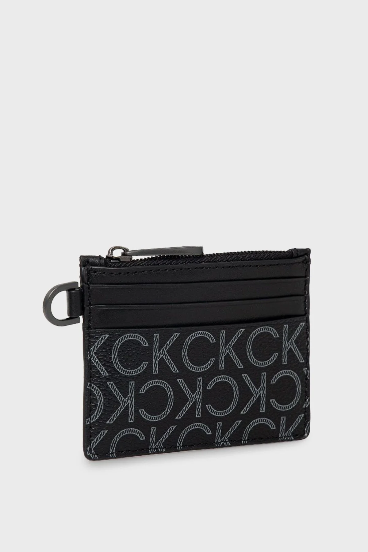 Calvin Klein Logolu Fermuarlı Erkek Kartlık K50K509236 01H SİYAH - 2