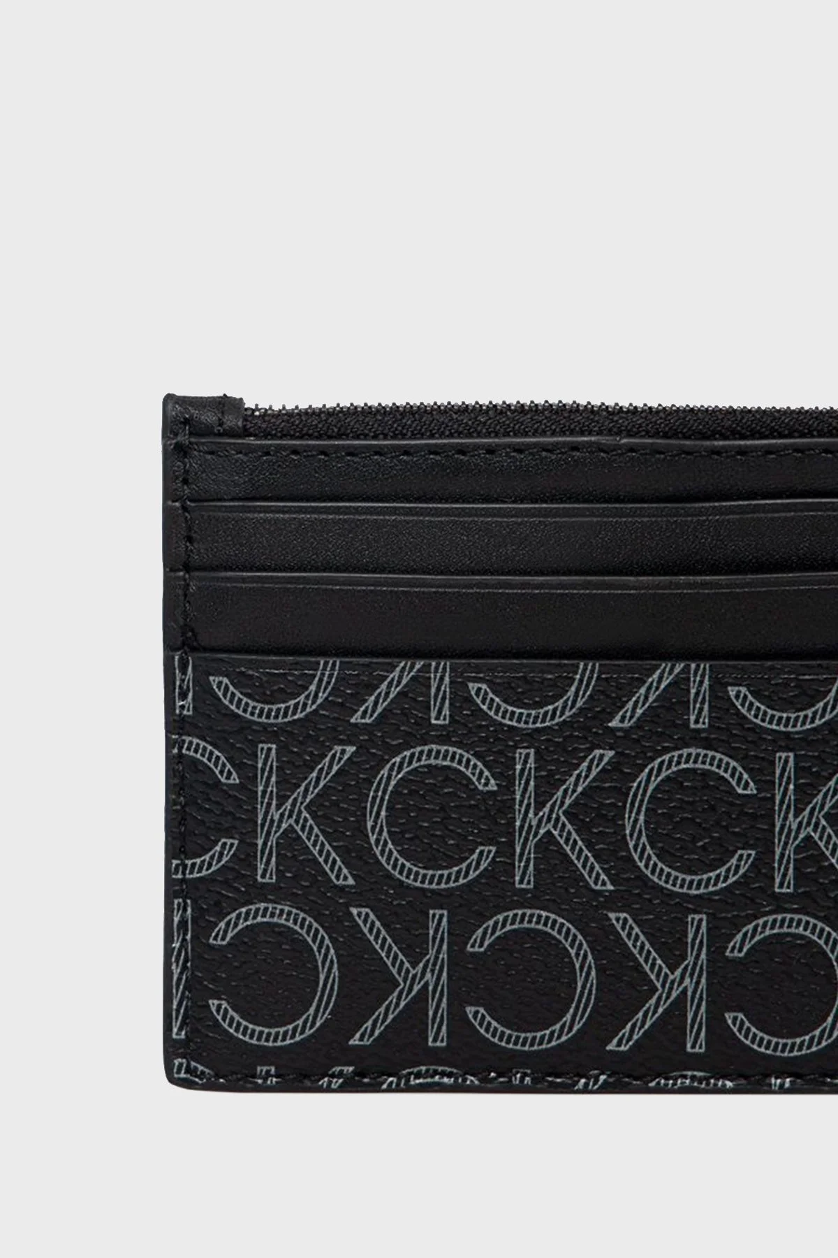 Calvin Klein Logolu Fermuarlı Erkek Kartlık K50K509236 01H SİYAH - 4