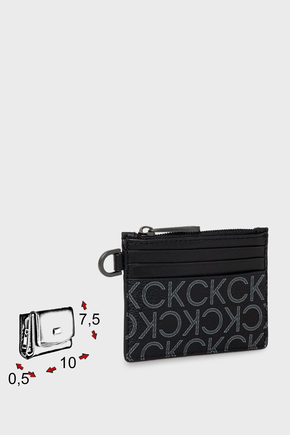 Calvin Klein Logolu Fermuarlı Erkek Kartlık K50K509236 01H SİYAH - 5