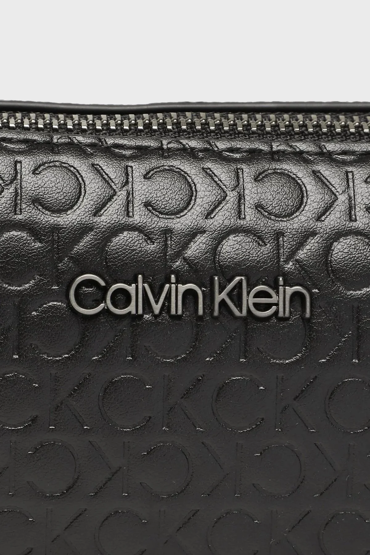 Calvin Klein Logolu Fermuarlı K50K51051801I Erkek Bel Çantası K50K510518 01I SİYAH - 2