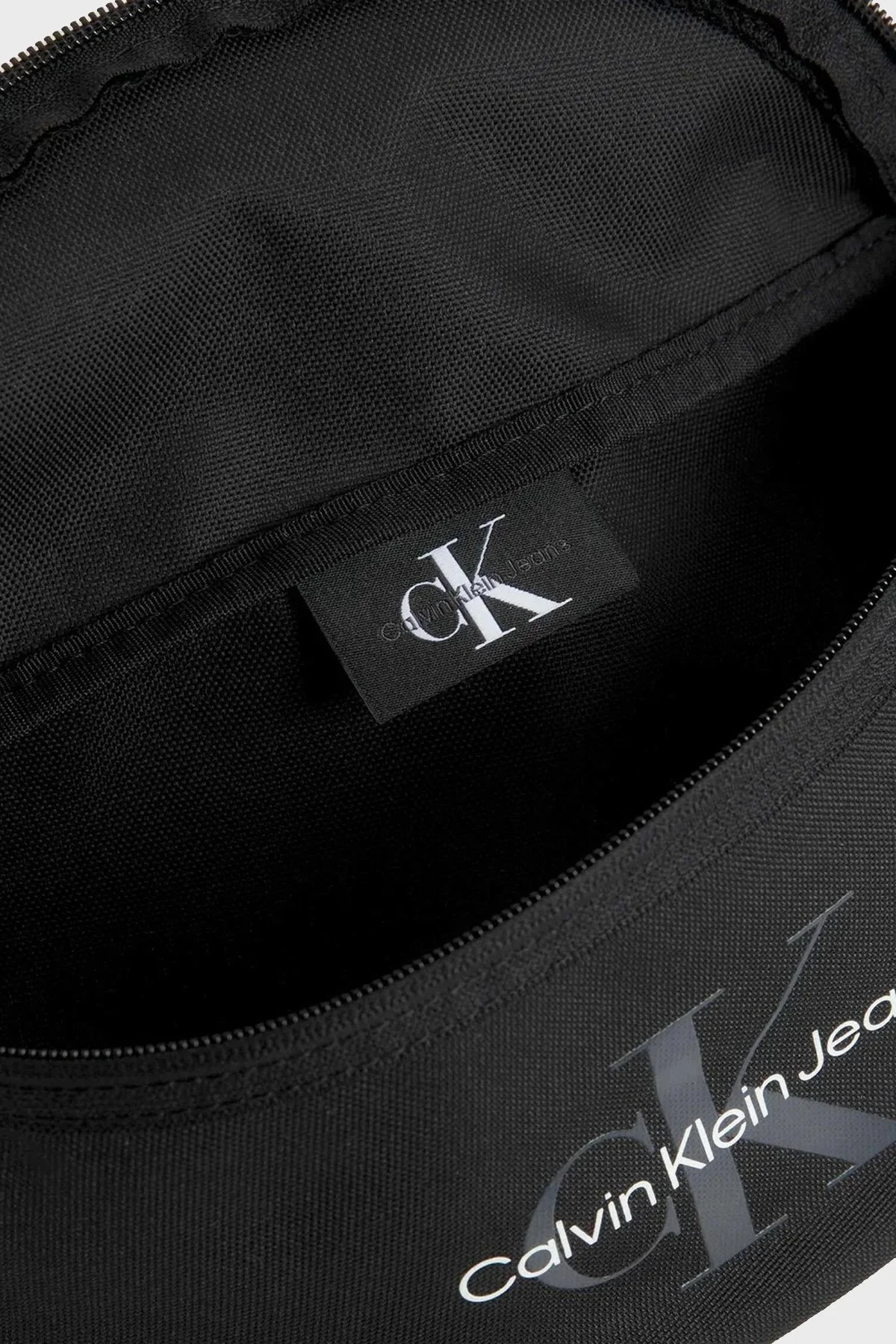 Calvin Klein Logolu Fermuarlı K50K511096BDS Erkek Bel Çantası K50K511096 BDS SİYAH - 4