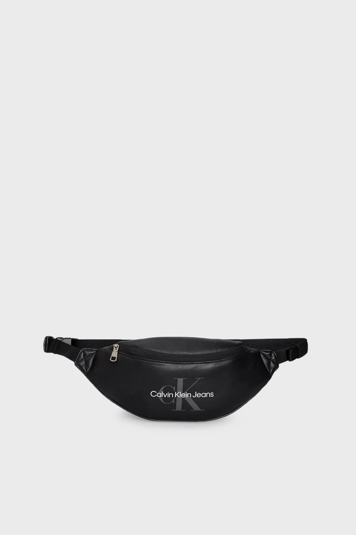 Calvin Klein Logolu Fermuarlı K50K512446BEH Erkek Bel Çantası K50K512446 BEH SİYAH - 1