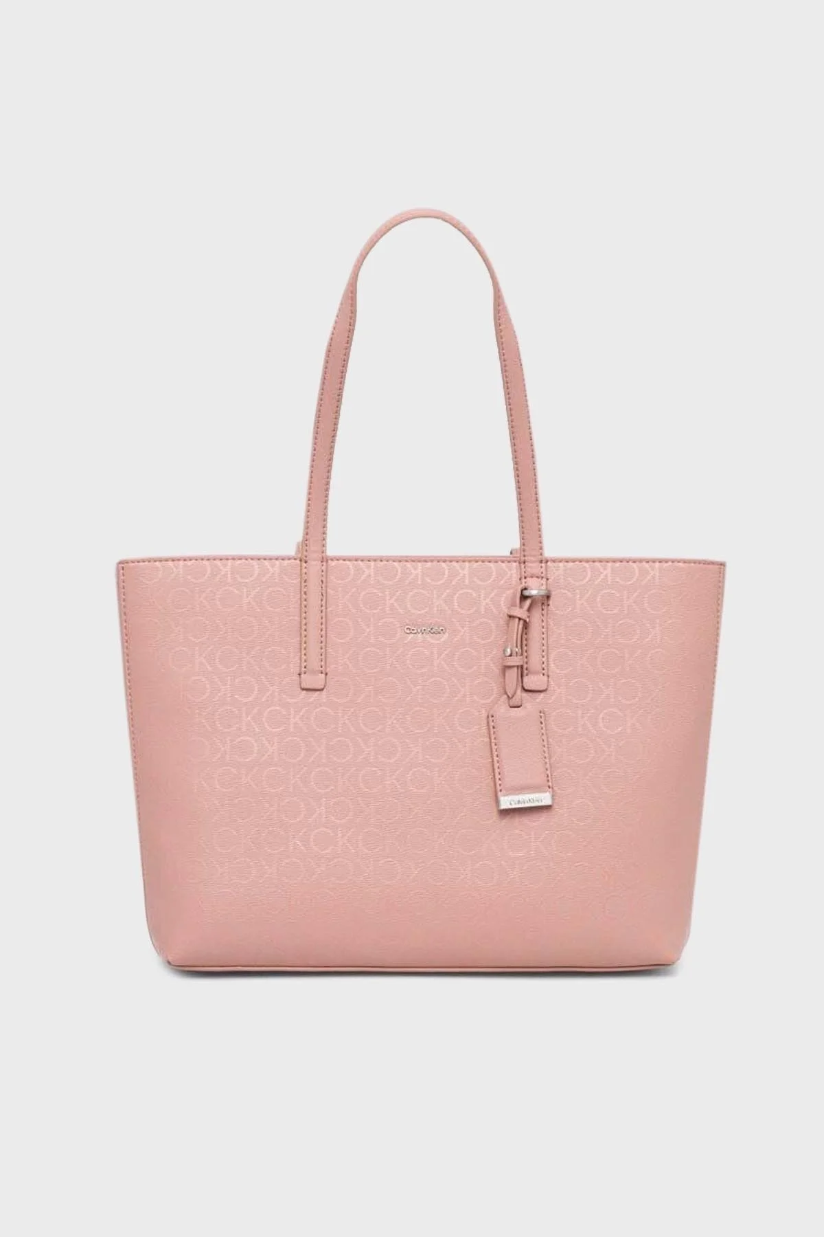 Calvin Klein Logolu Fermuarlı K60K609876VB8 Bayan Çanta K60K609876 VB8 PUDRA - 1
