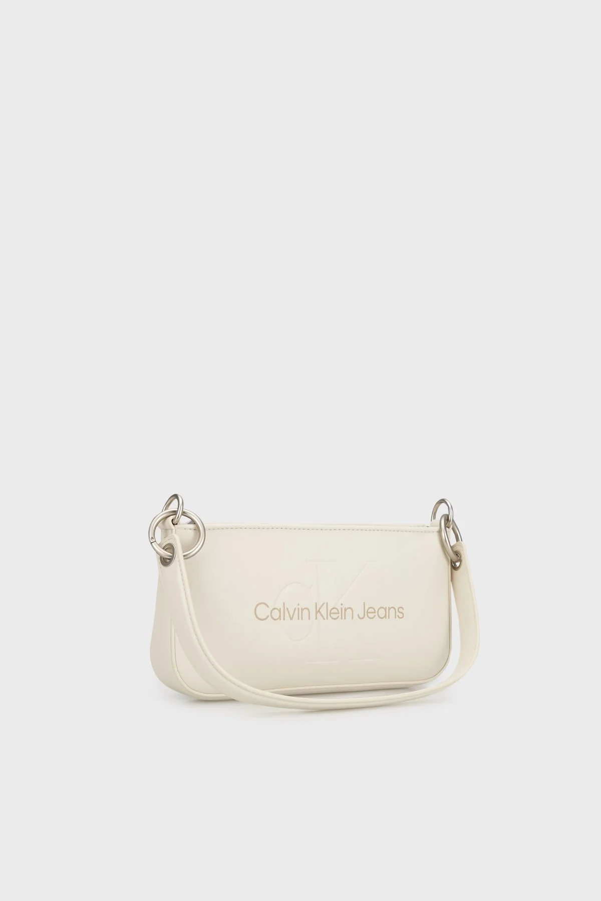 Calvin Klein Logolu Fermuarlı K60K610679ACF Bayan Çanta K60K610679 ACF BEJ - 3