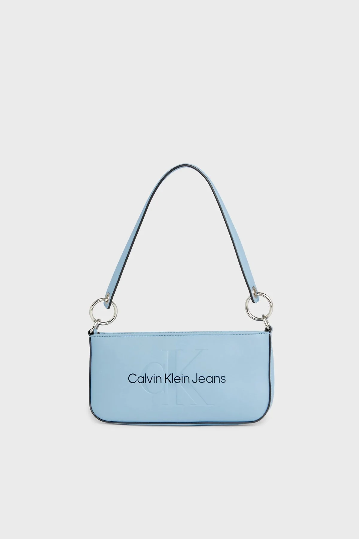 Calvin Klein Logolu Fermuarlı K60K610679CEZ Bayan Çanta K60K610679 CEZ MAVİ - 1