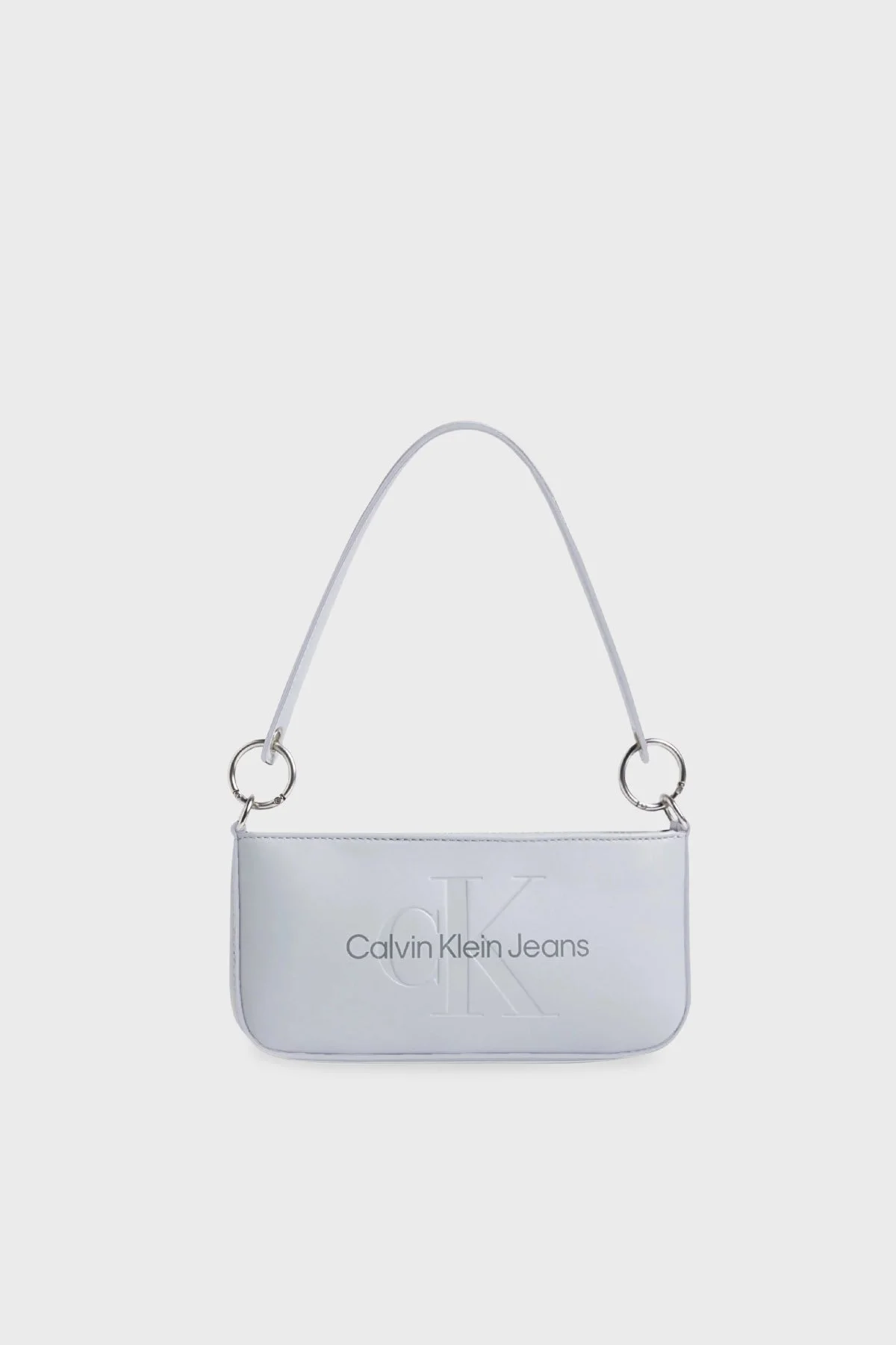 Calvin Klein Logolu Fermuarlı K60K610679CI1 Bayan Çanta K60K610679 CI1 GRİ - 1
