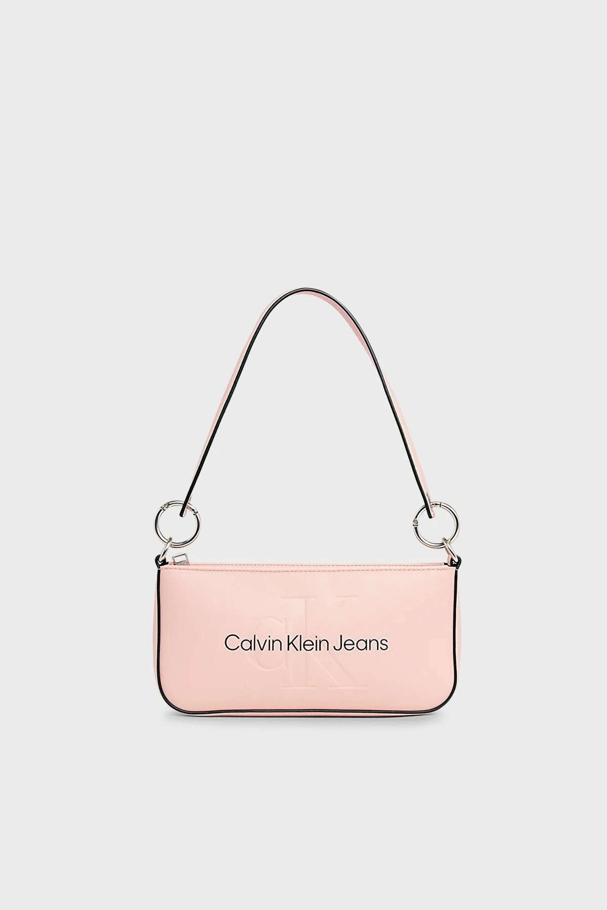 Calvin Klein Logolu Fermuarlı K60K610679TFT Bayan Çanta K60K610679 TFT PUDRA - 1