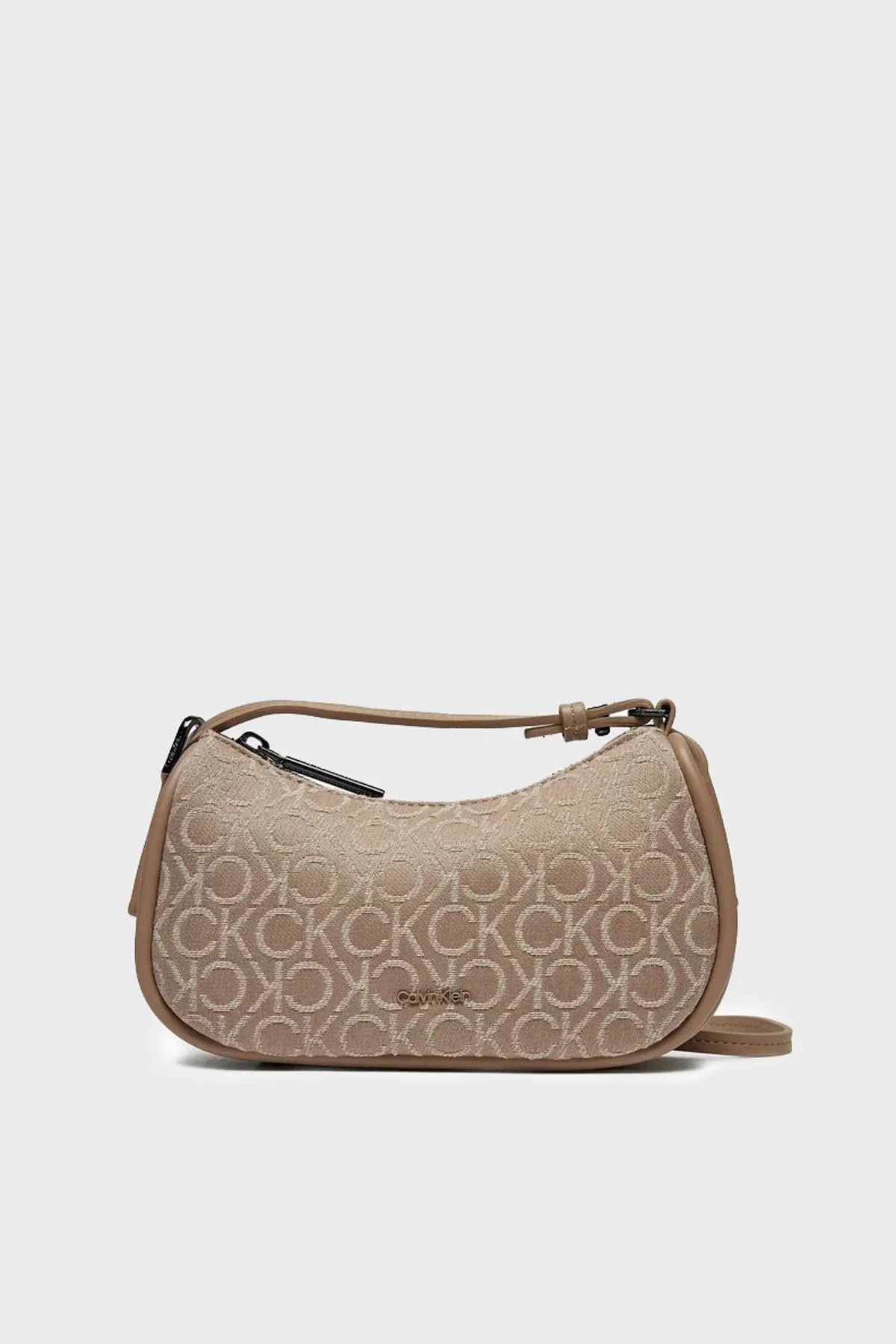 Calvin Klein Logolu Fermuarlı K60K6121510HE Bayan Çanta K60K612151 0HE BEJ - 7