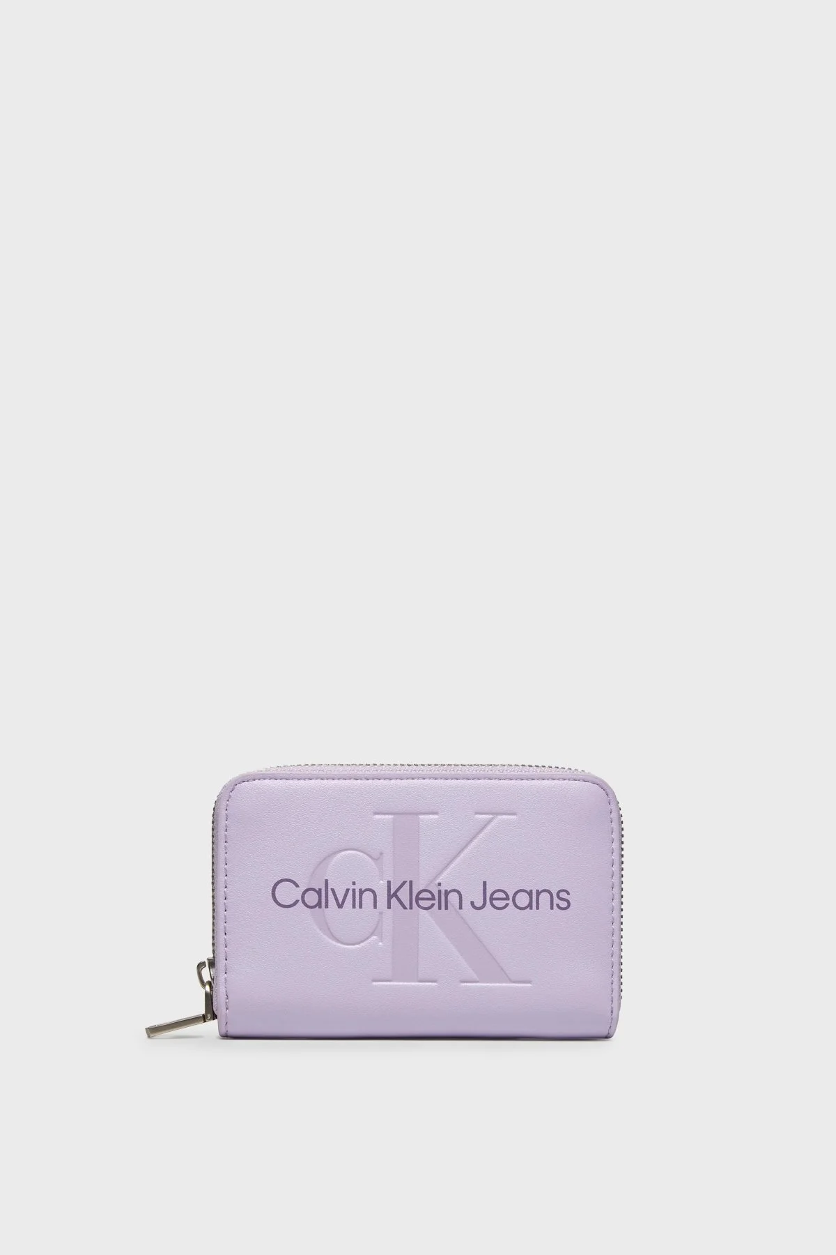 Calvin Klein Logolu Fermuarlı K60K612255VFR Bayan Cüzdan K60K612255 VFR LİLA - 1