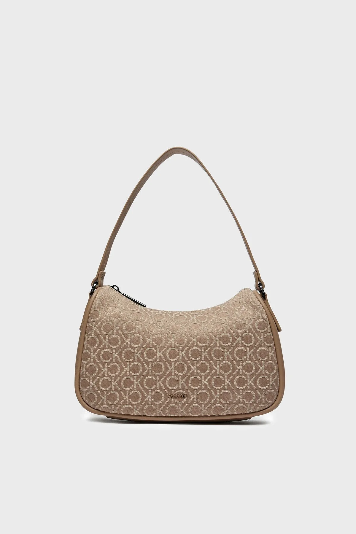 Calvin Klein Logolu Fermuarlı K60K6123330HE Bayan Çanta K60K612333 0HE BEJ - 1