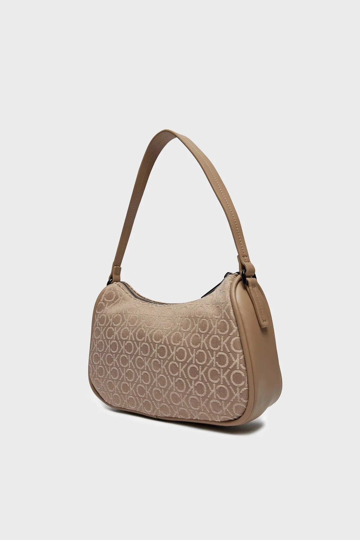 Calvin Klein Logolu Fermuarlı K60K6123330HE Bayan Çanta K60K612333 0HE BEJ - 3