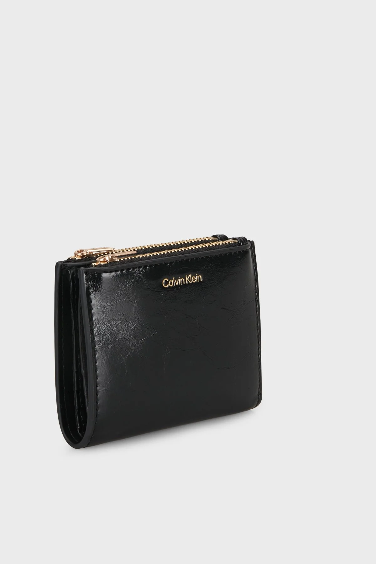 Calvin Klein Logolu Fermuarlı Kadın Kartlık LV04F1166G UB1 Siyah - 2