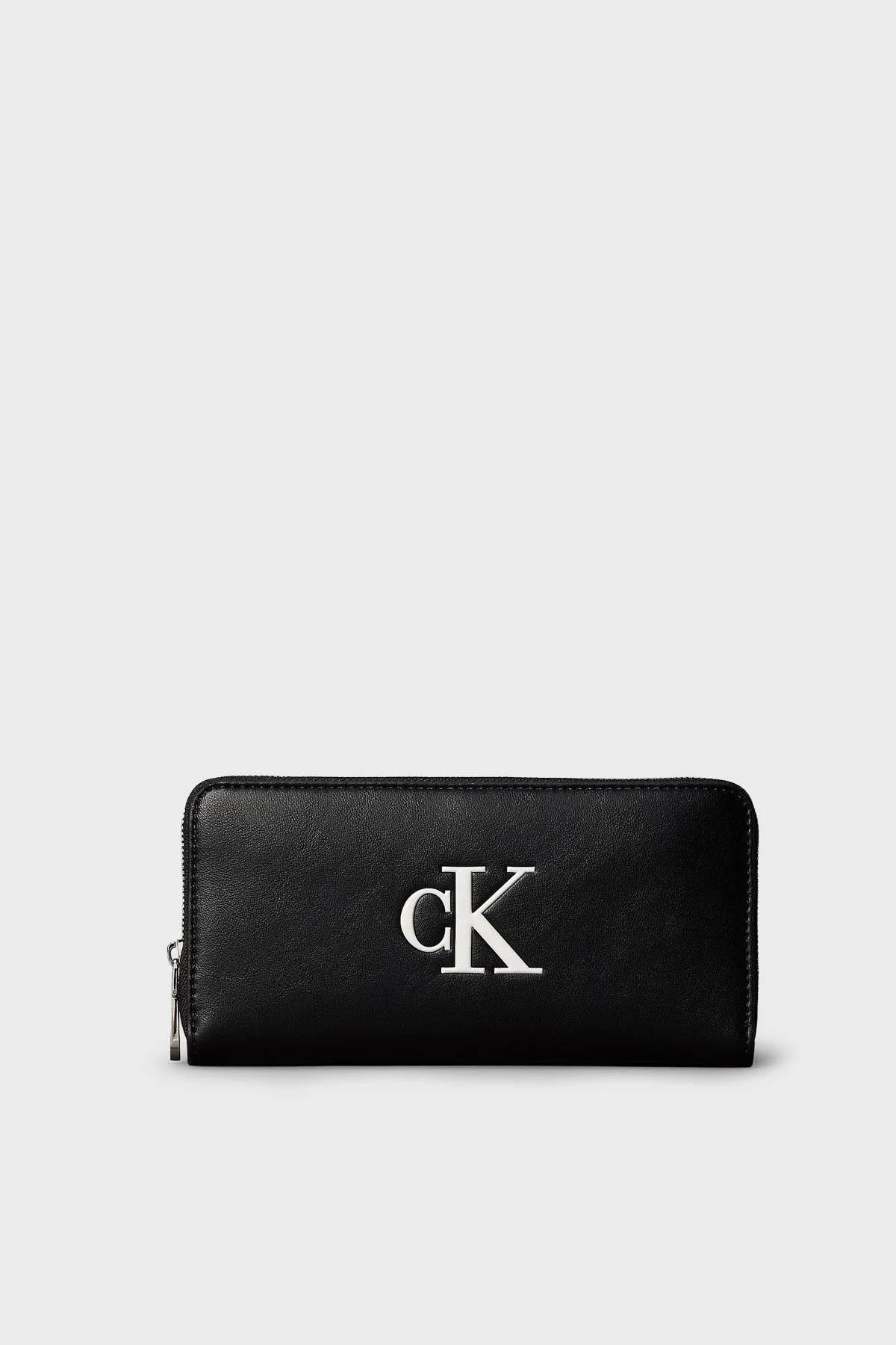 Calvin Klein Logolu Fermuarlı LV04F1077G3L2 Kadın Cüzdan LV04F1077G 3L2 Siyah - 1